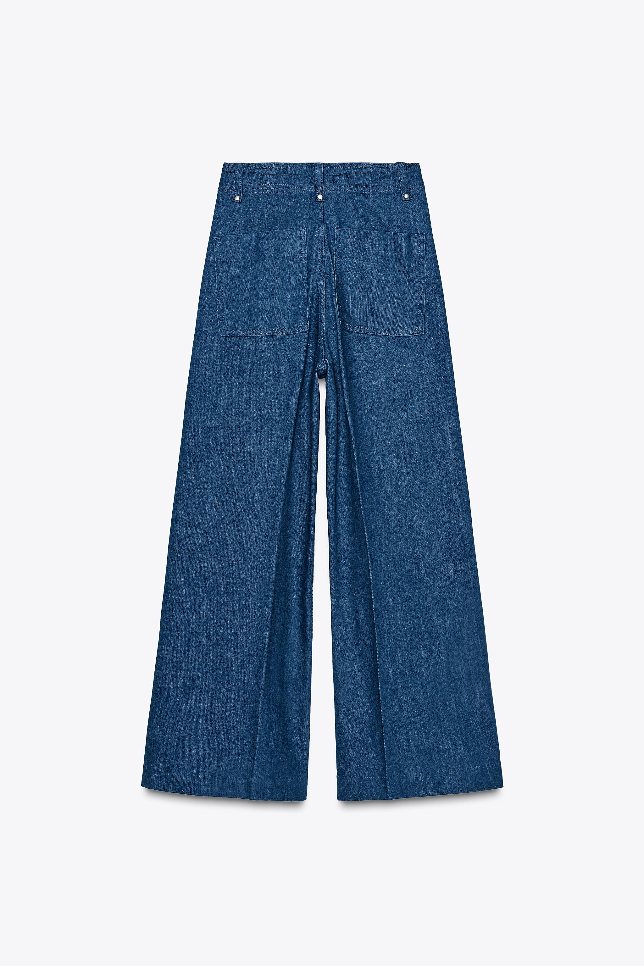 ZW COLLECTION TAILORED WIDE LEG HI-RISE JEANS