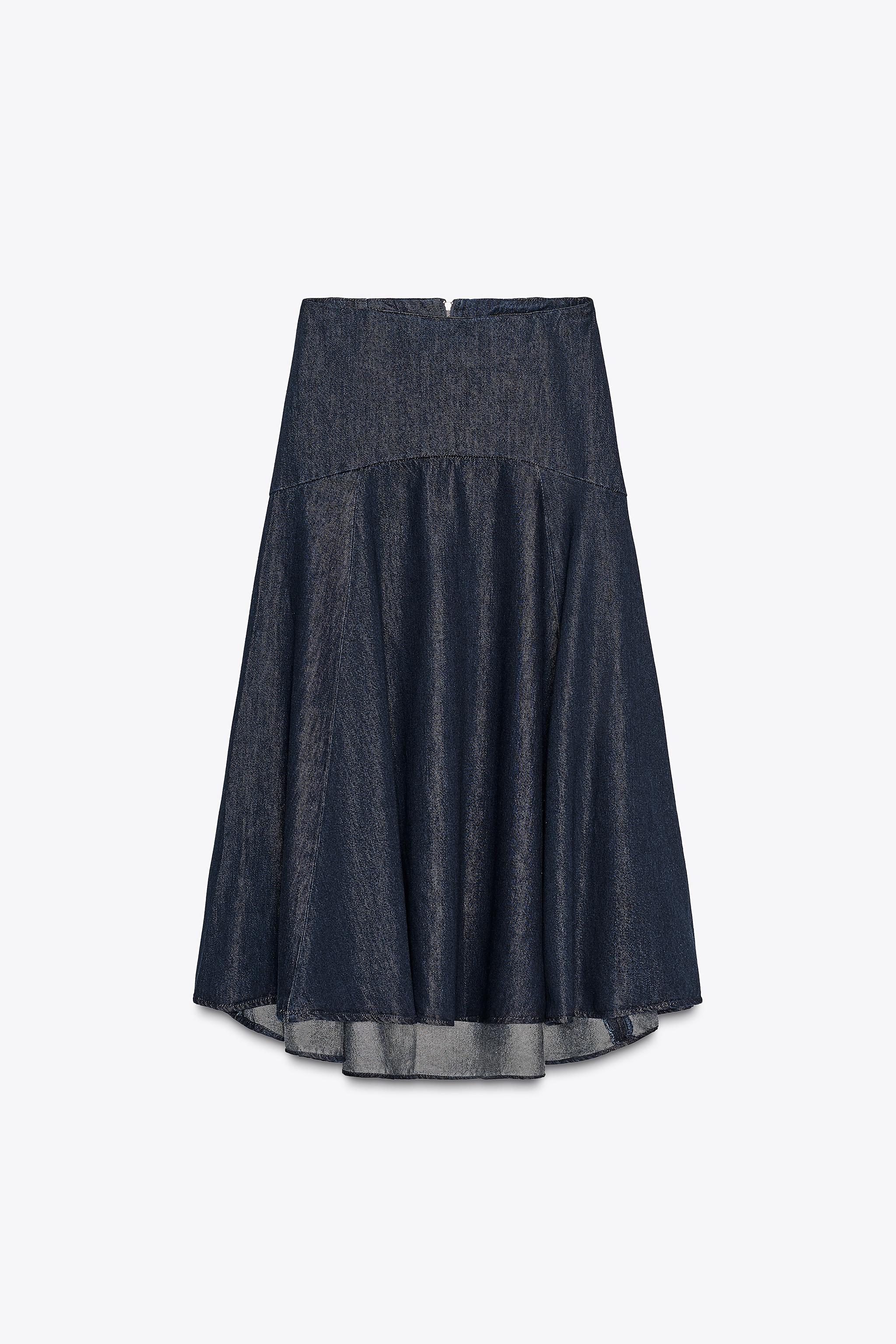 ZW COLLECTION DENIM MIDI SKIRT