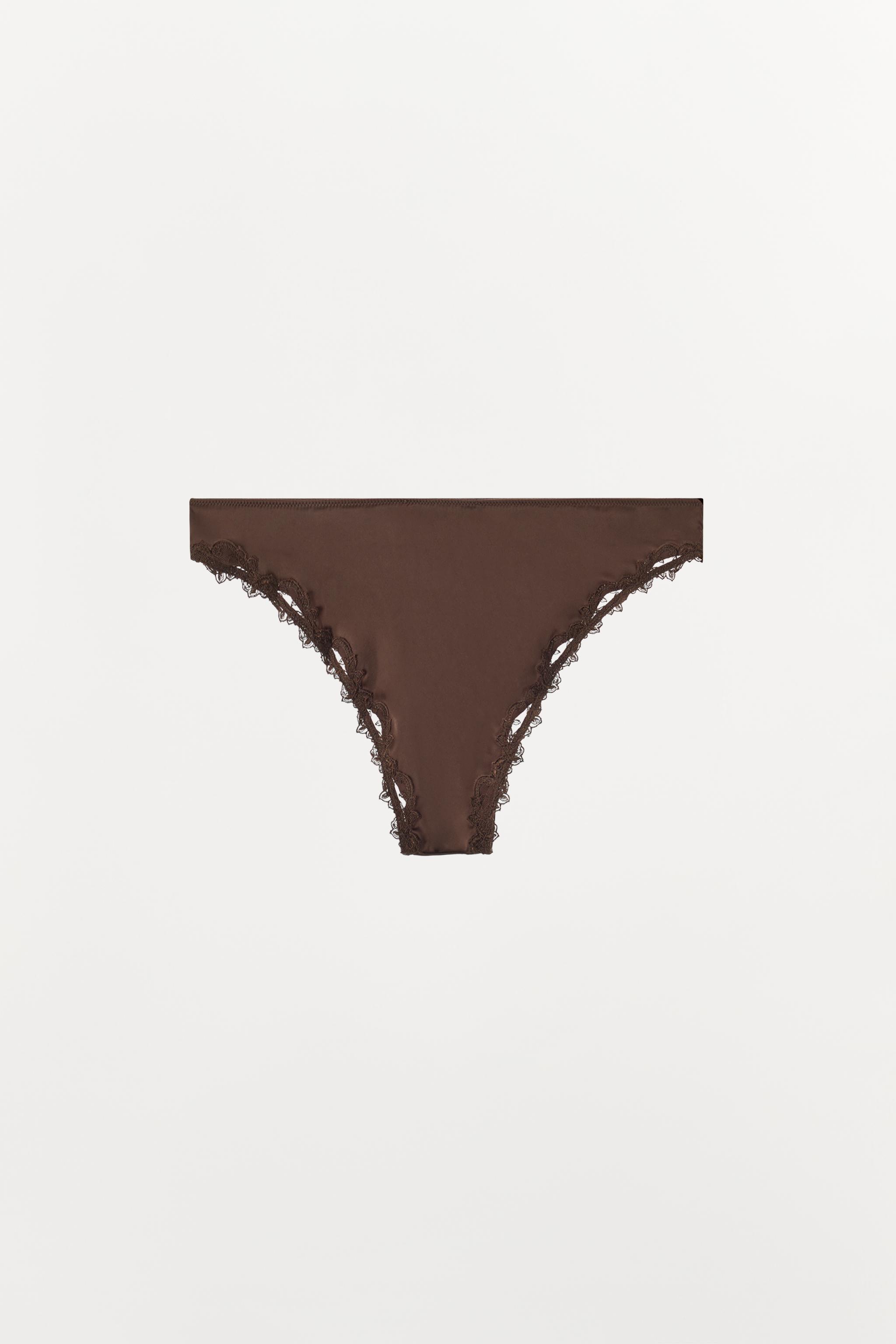 SATIN EFFECT LACE PANTIES