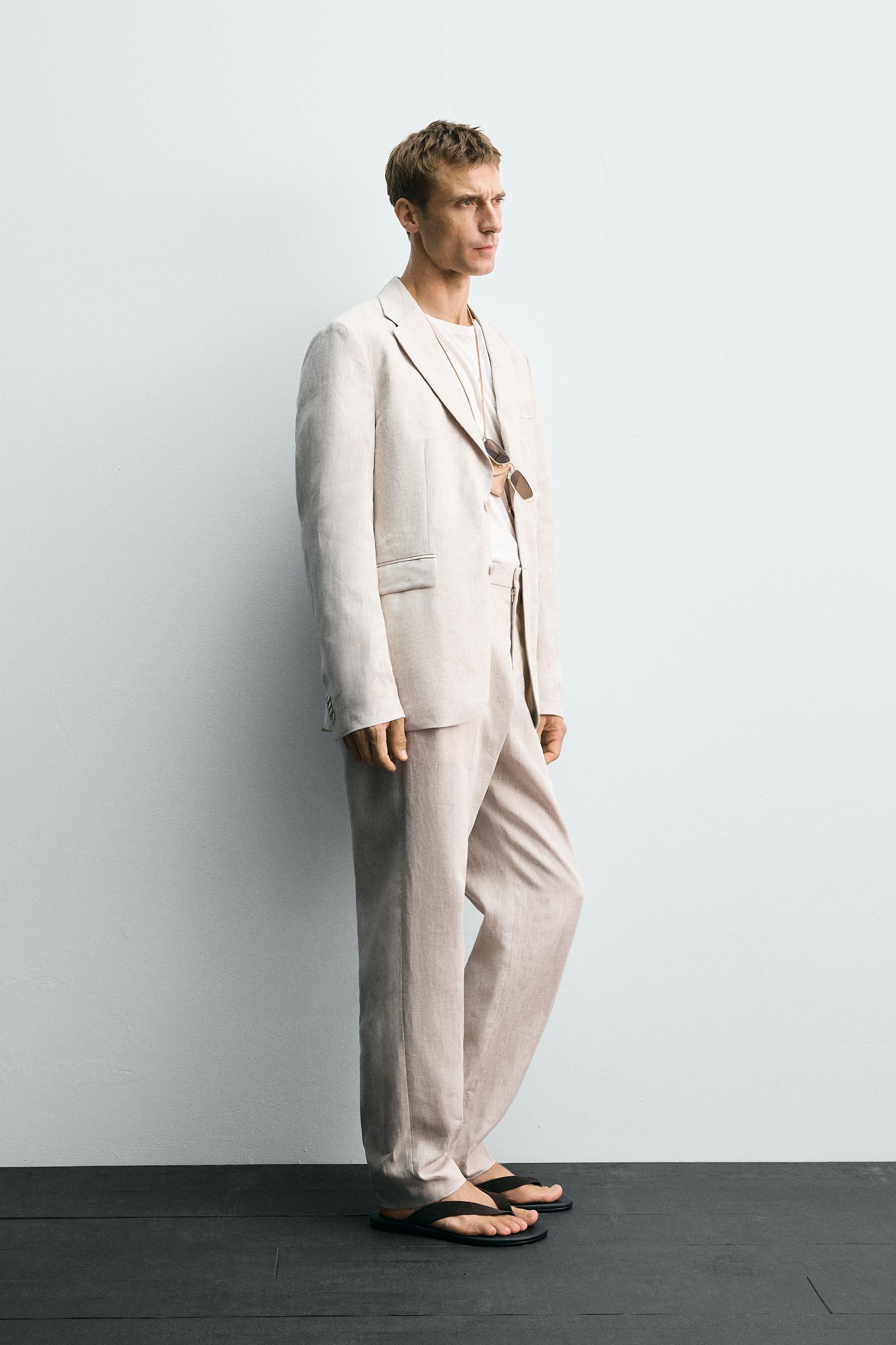 100% LINEN SUIT BLAZER