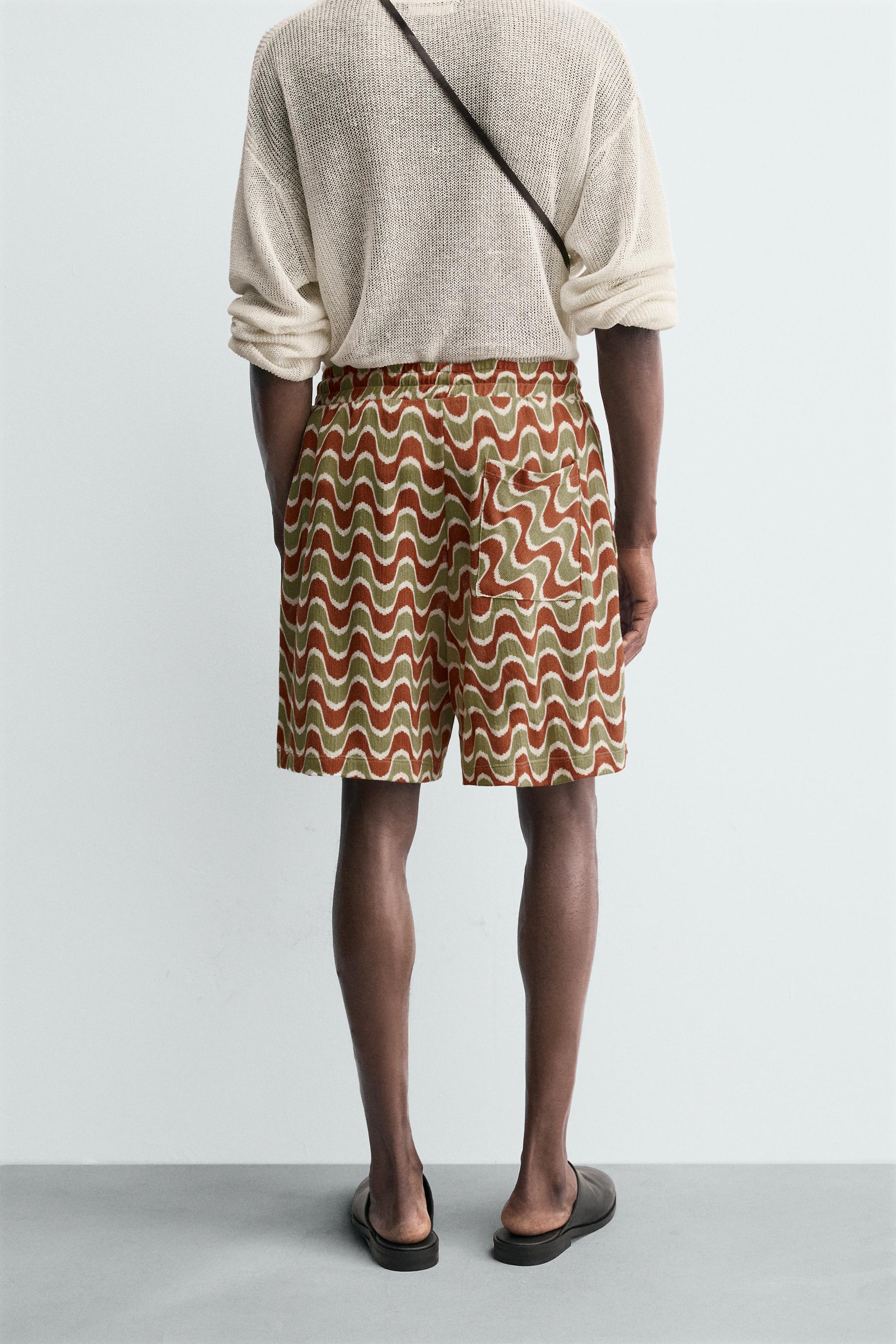 GEOMETRIC JACQUARD SHORTS