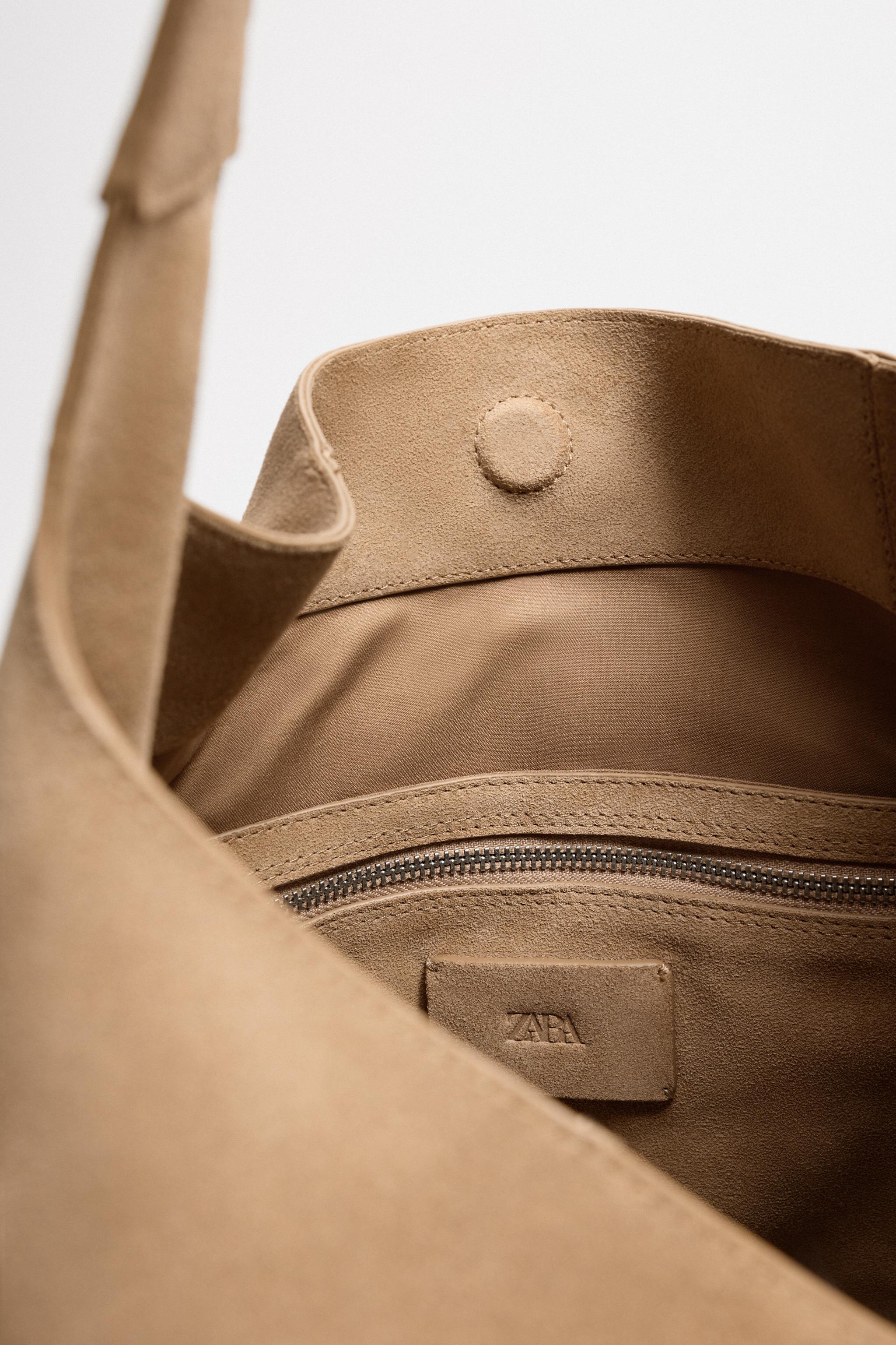 LACQUERED LEATHER SHOPPER BAG