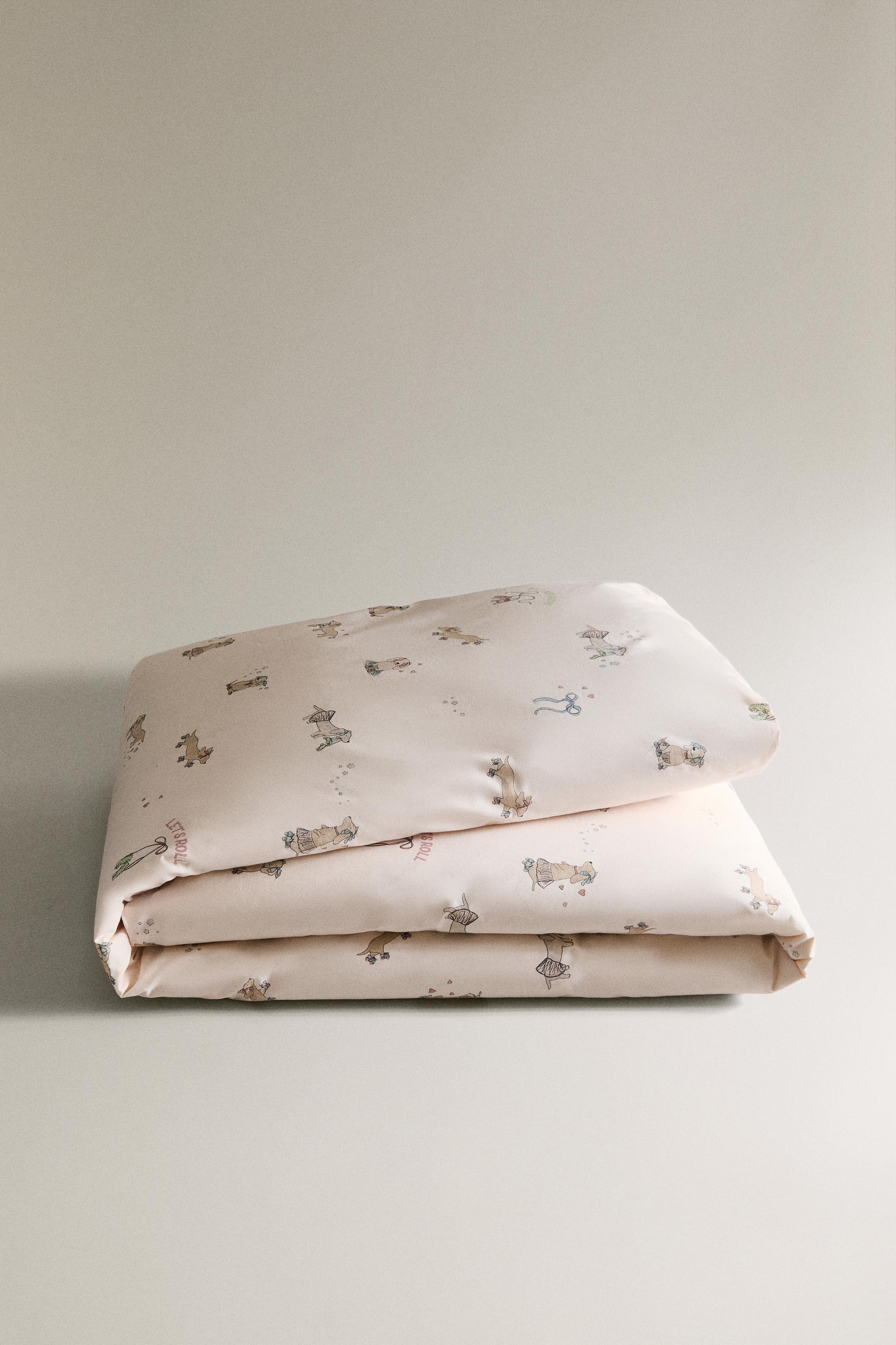 CHILDREN'S SKATING DOG DUVET COVER
