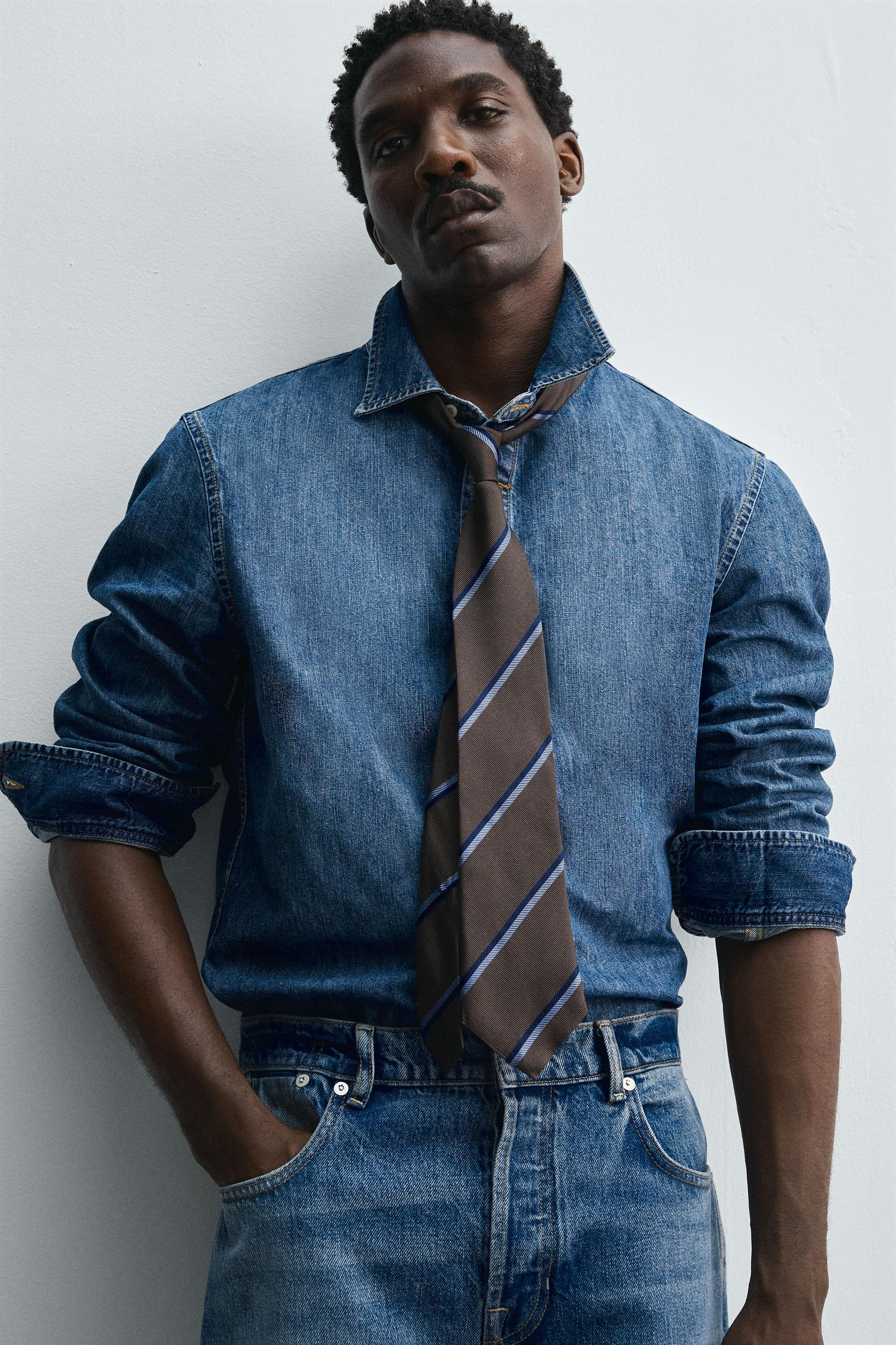 100% SILK STRIPED TIE