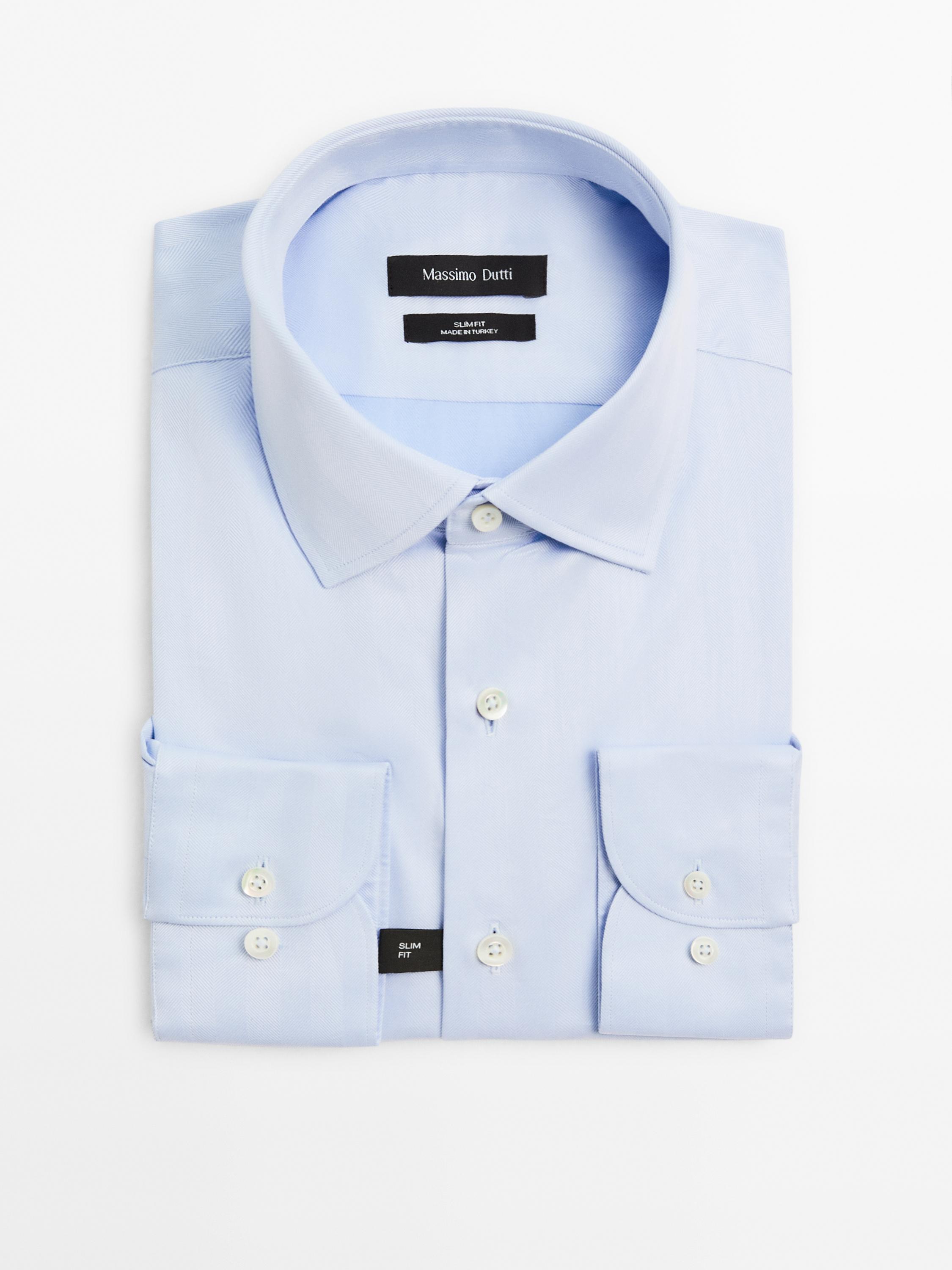 Slim fit 100% cotton shirt