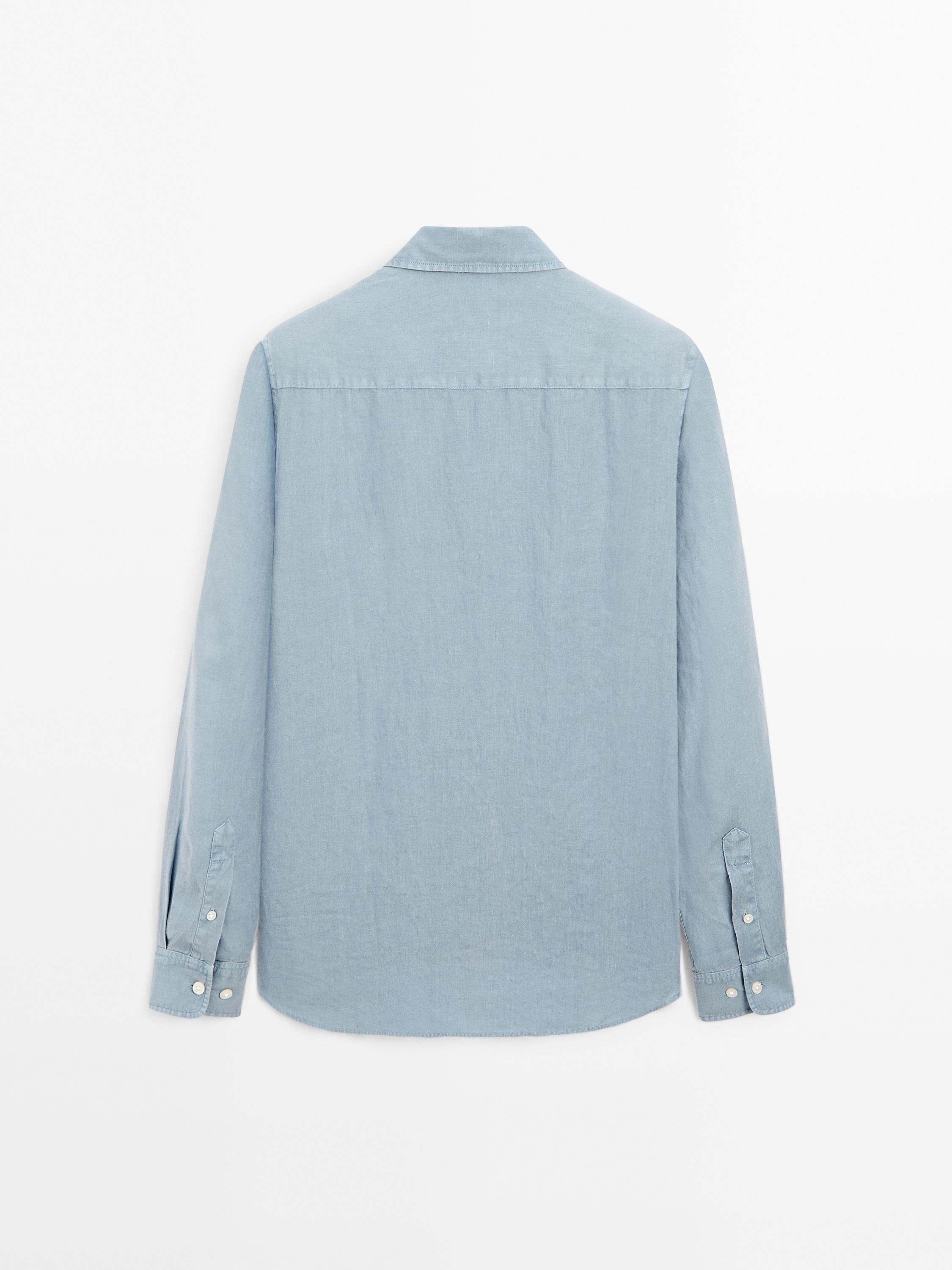 Regular fit shirt with maltinto finish