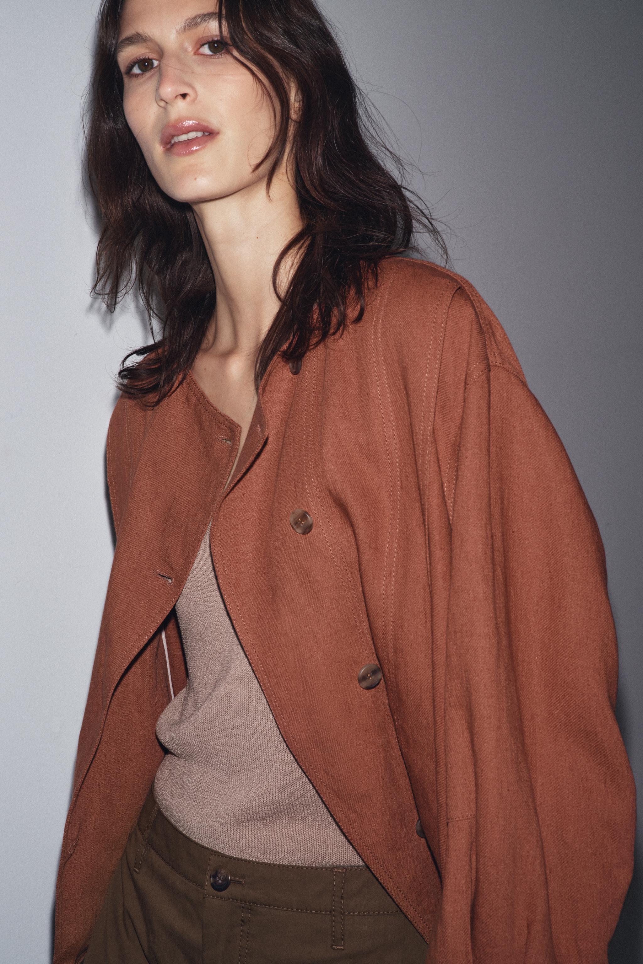 ZW COLLECTION LINEN BLEND BOMBER