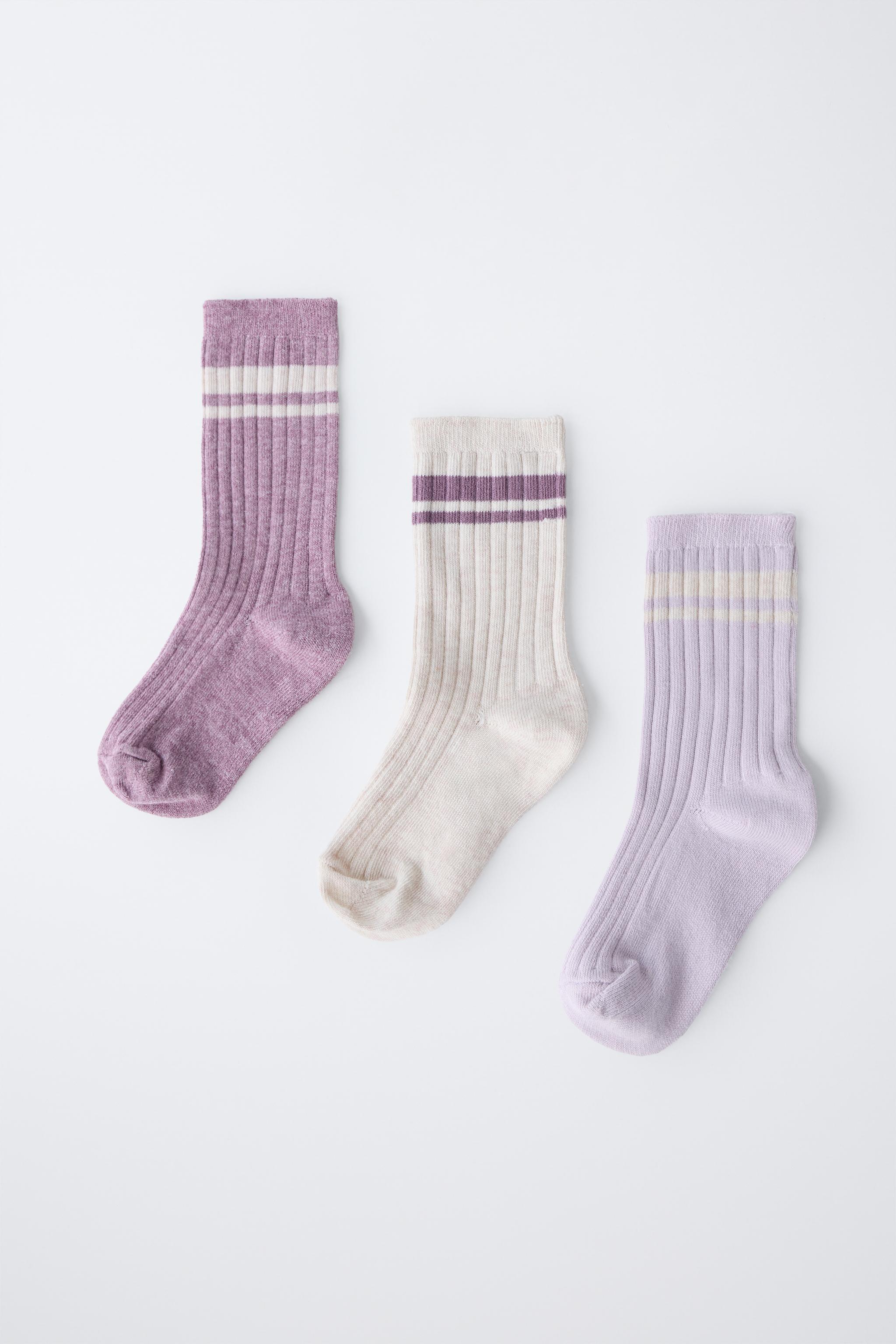 THREE-PACK OF STRIPED LONG SOCKS
