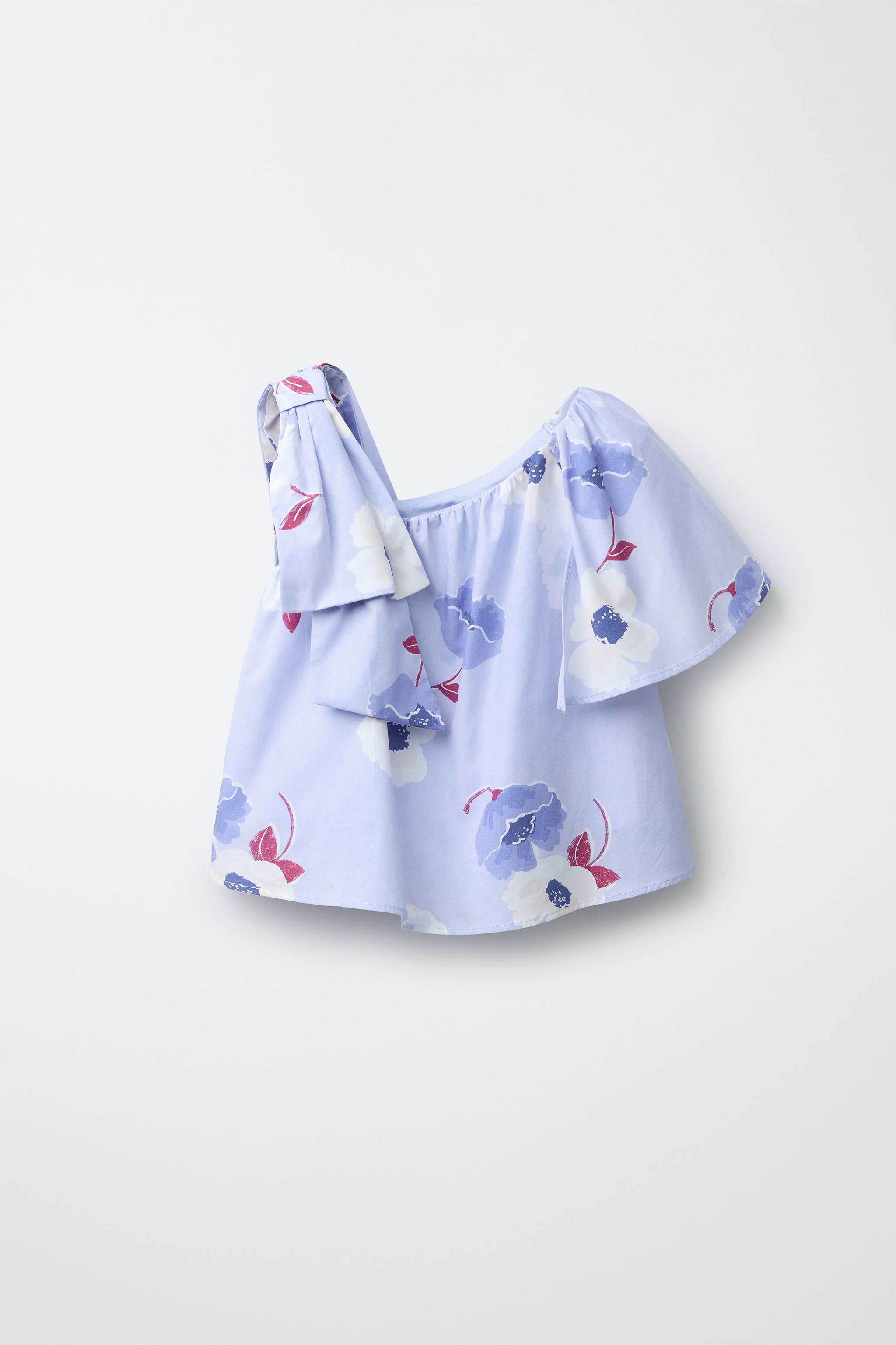 ASYMMETRIC FLORAL TOP