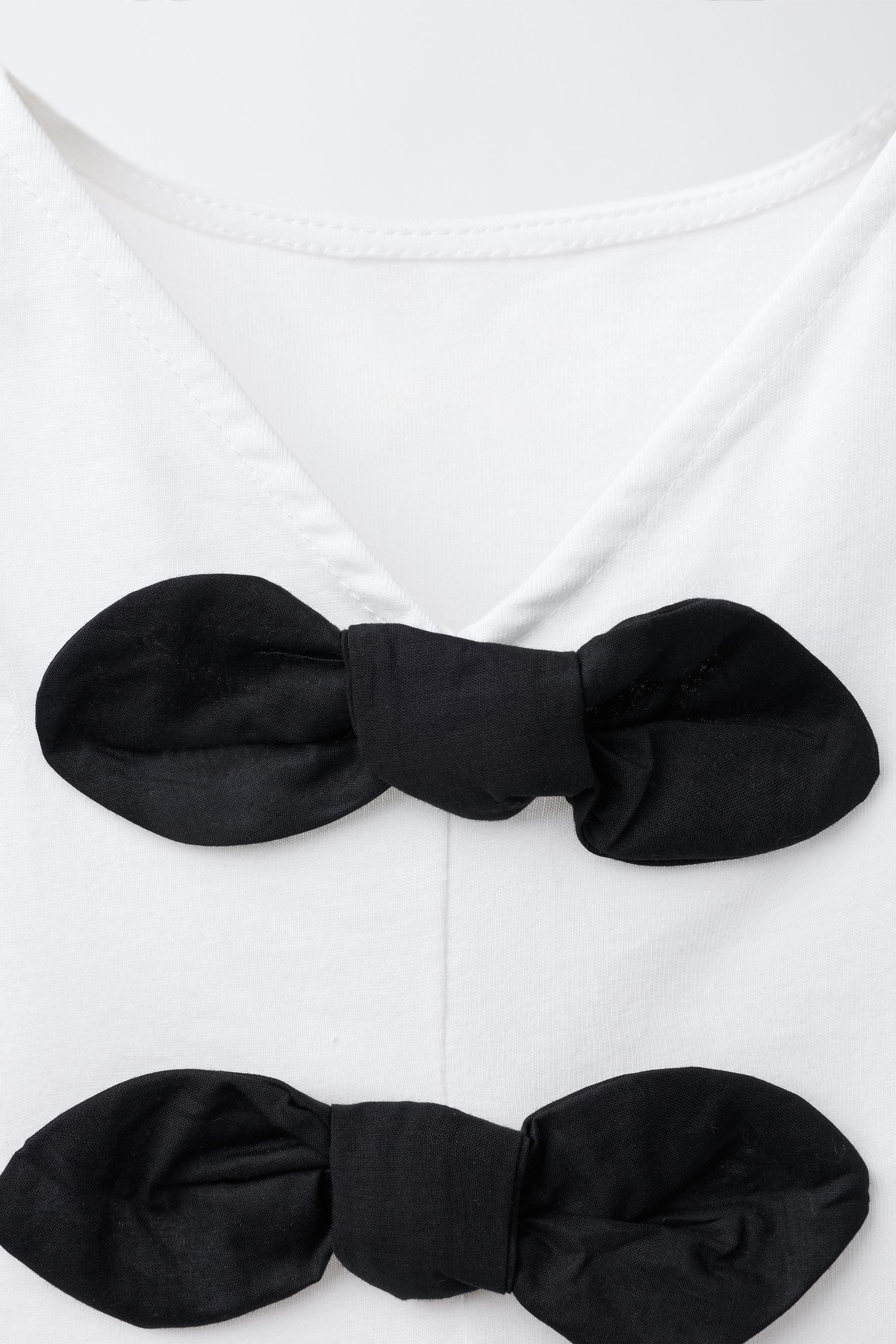 CONTRAST TIE T-SHIRT