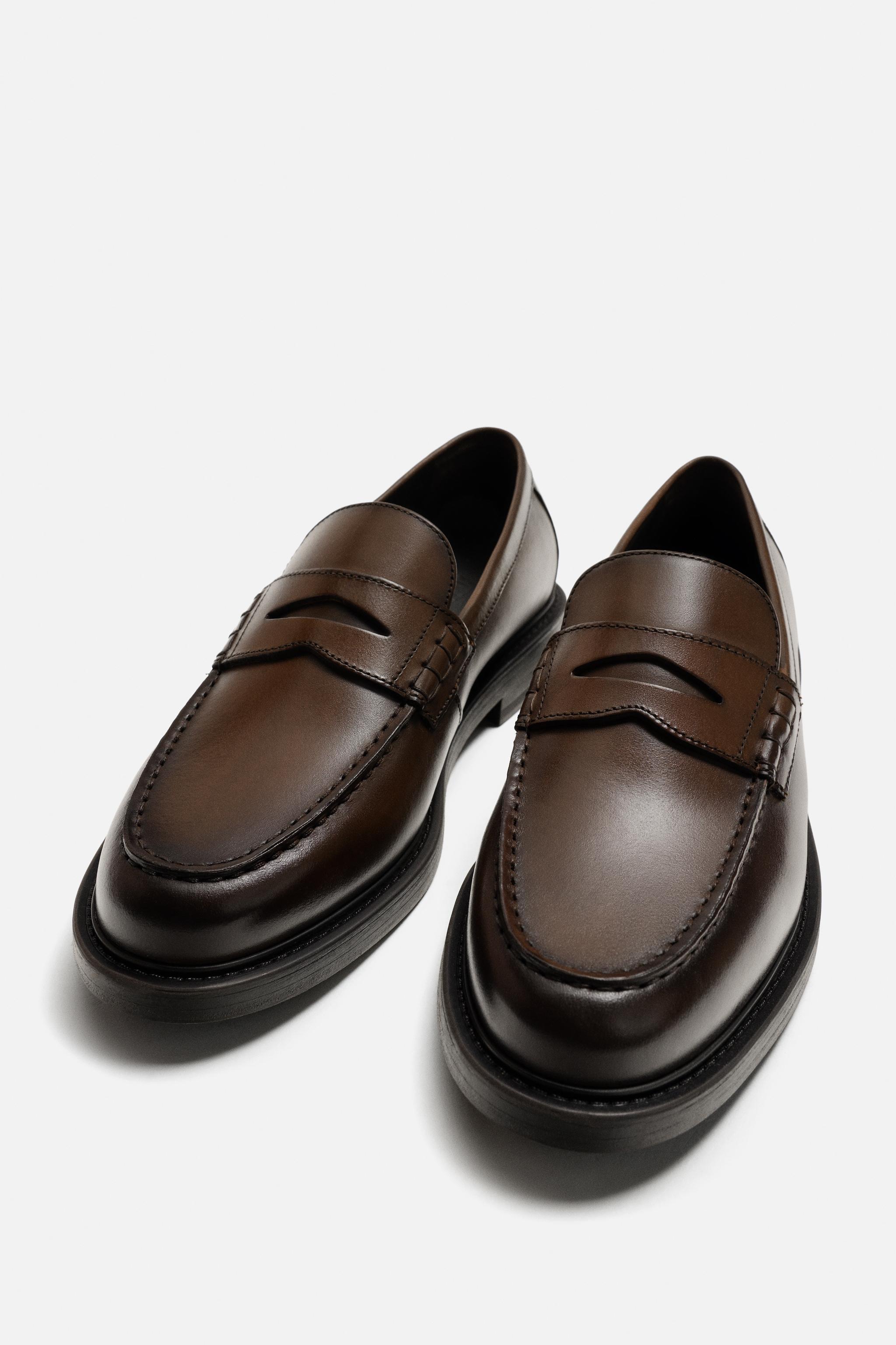 LEATHER PENNY LOAFERS