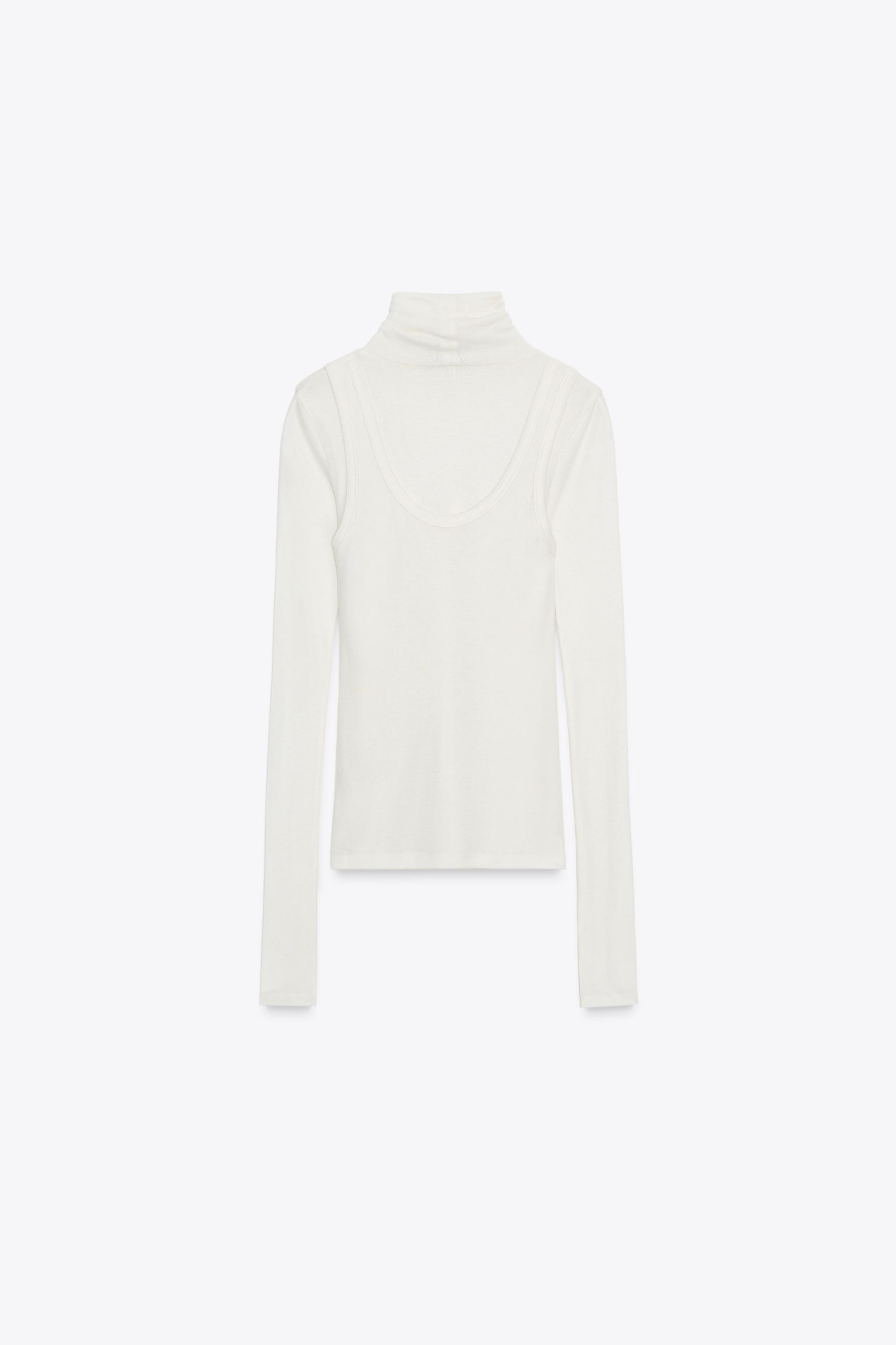 TURTLENECK OVERLAY SHIRT
