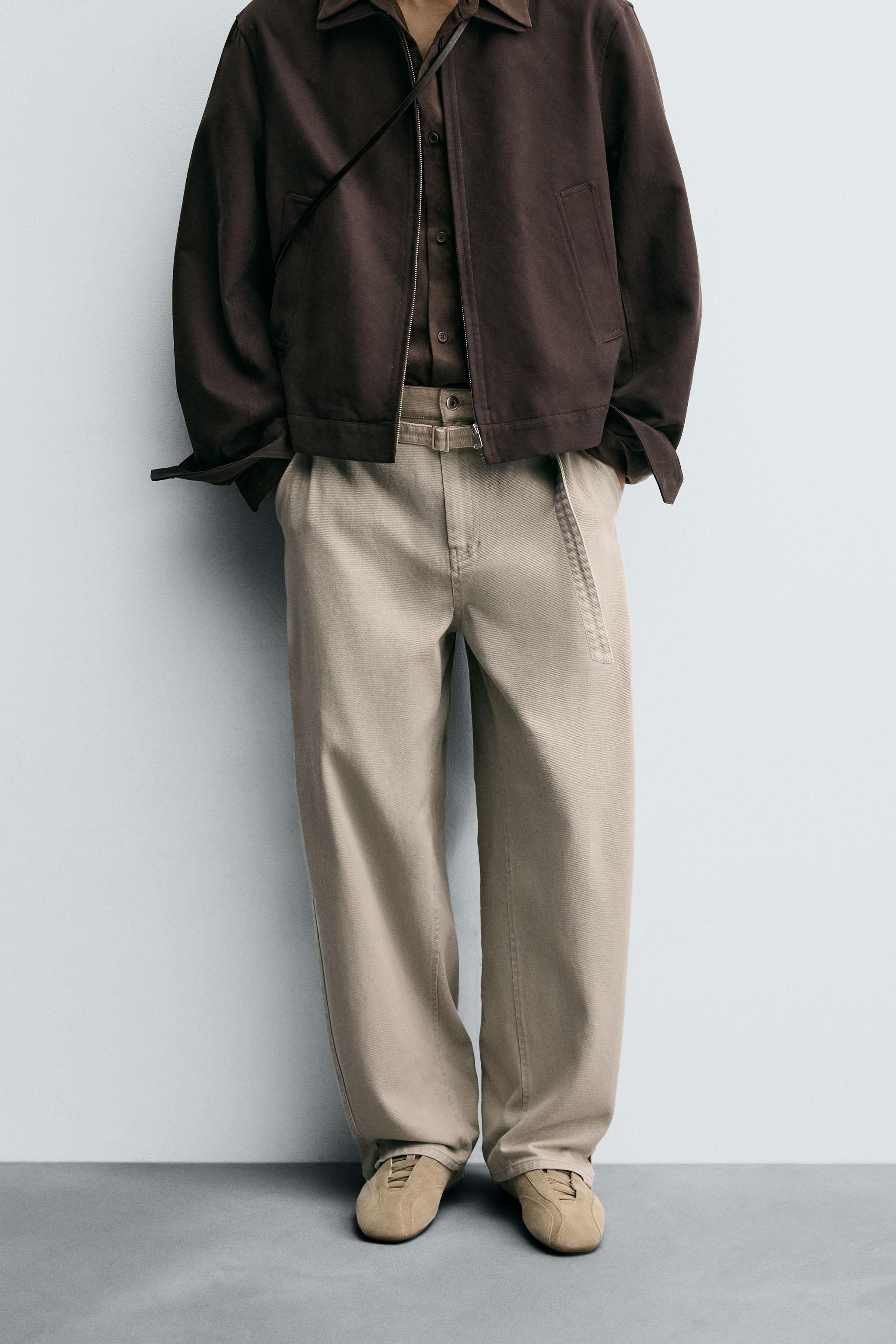 WIDE BALLOON FIT PANTS WITH BELT