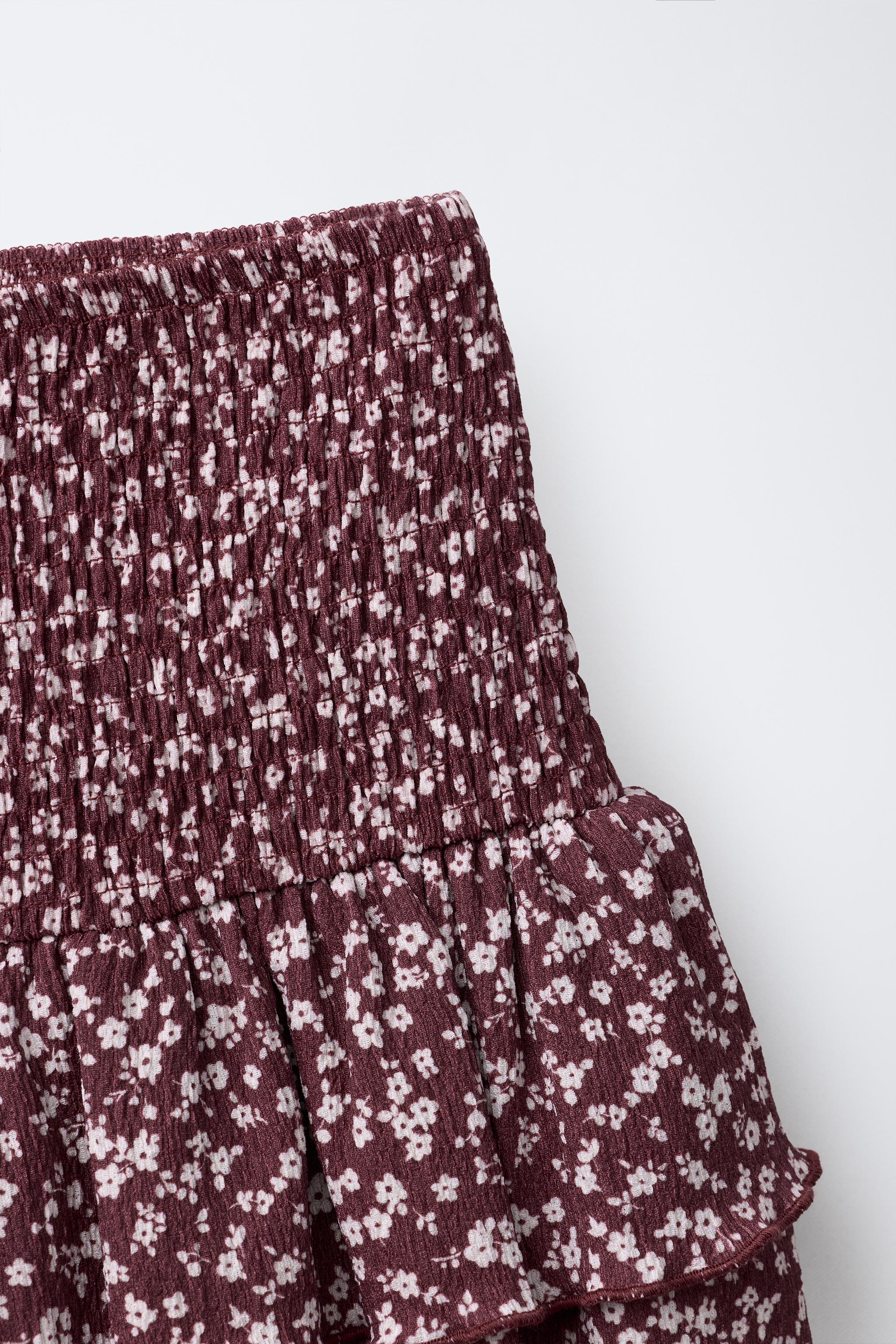 FLORAL COTTON GAUZE SKORT