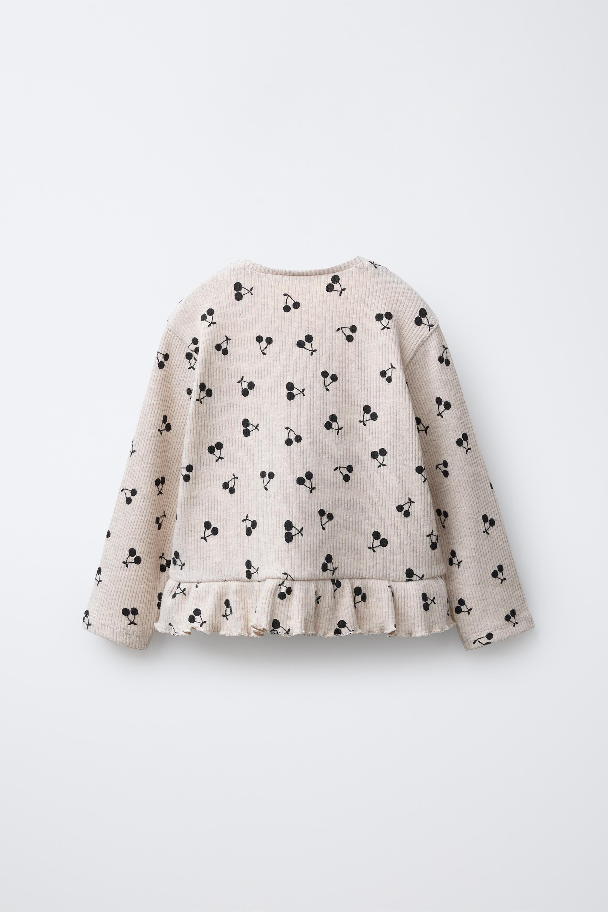 SOFT PRINTED RUFFLE T-SHIRT