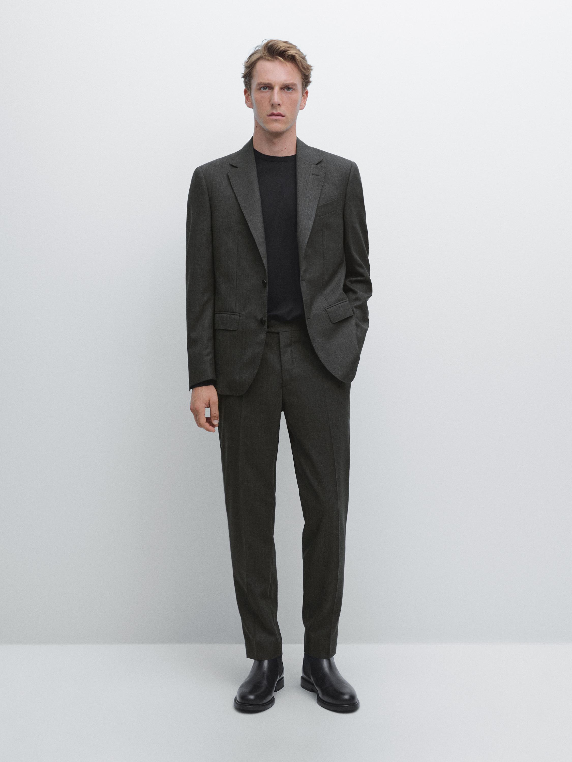 100% wool suit blazer