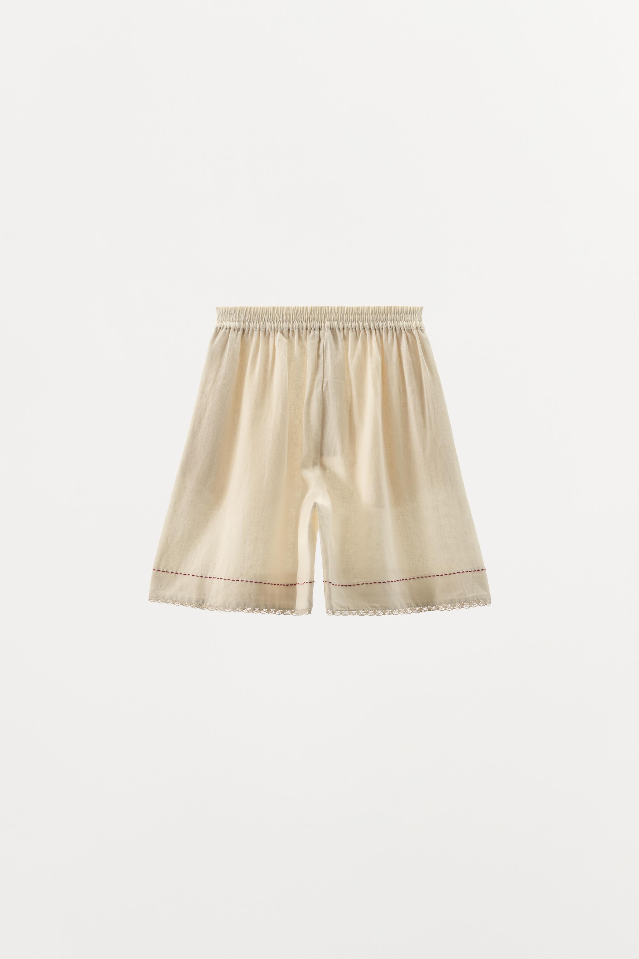 CONTRAST LINEN BERMUDA SHORTS LIMITED EDITION