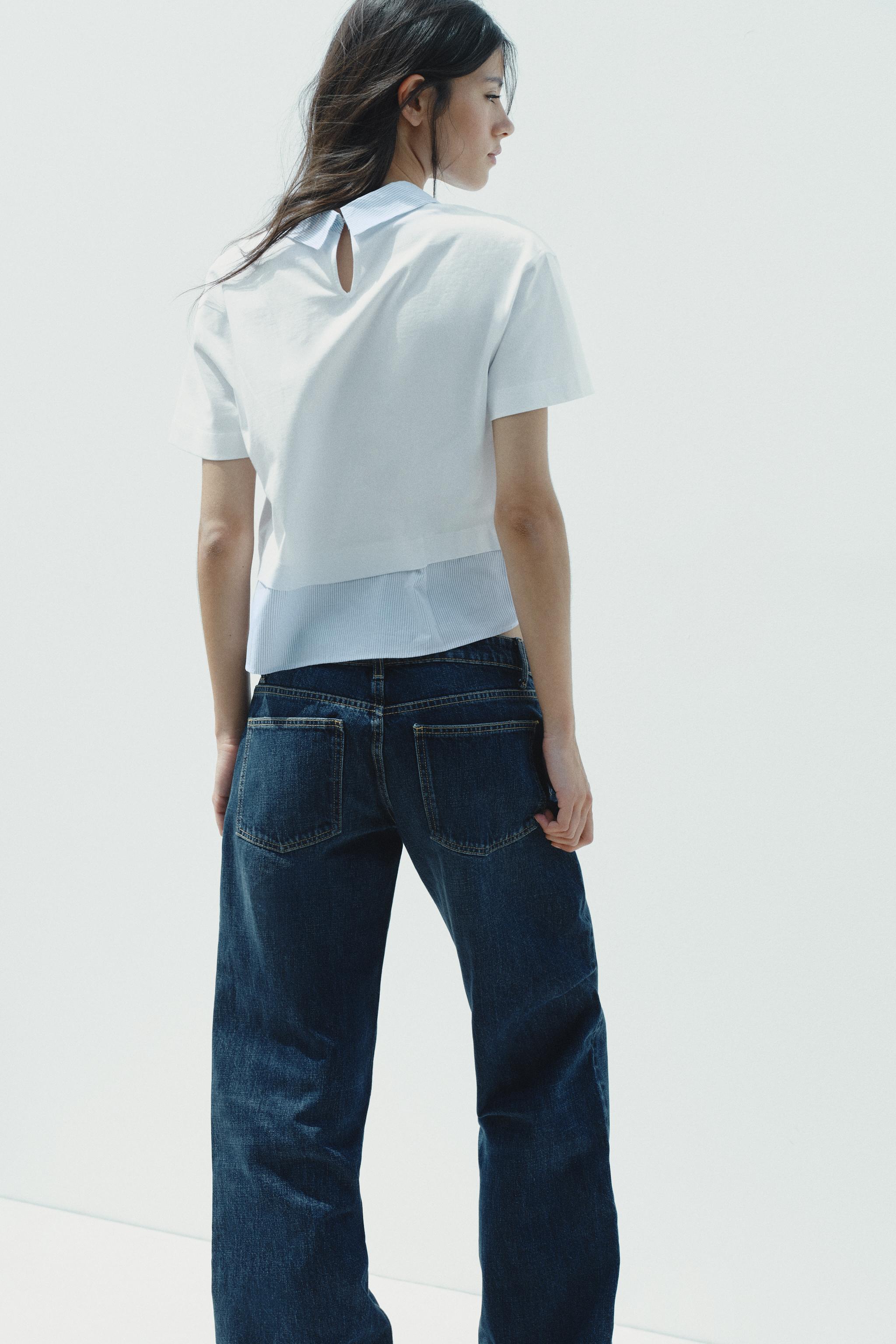 STRIPED COMBINATION T-SHIRT