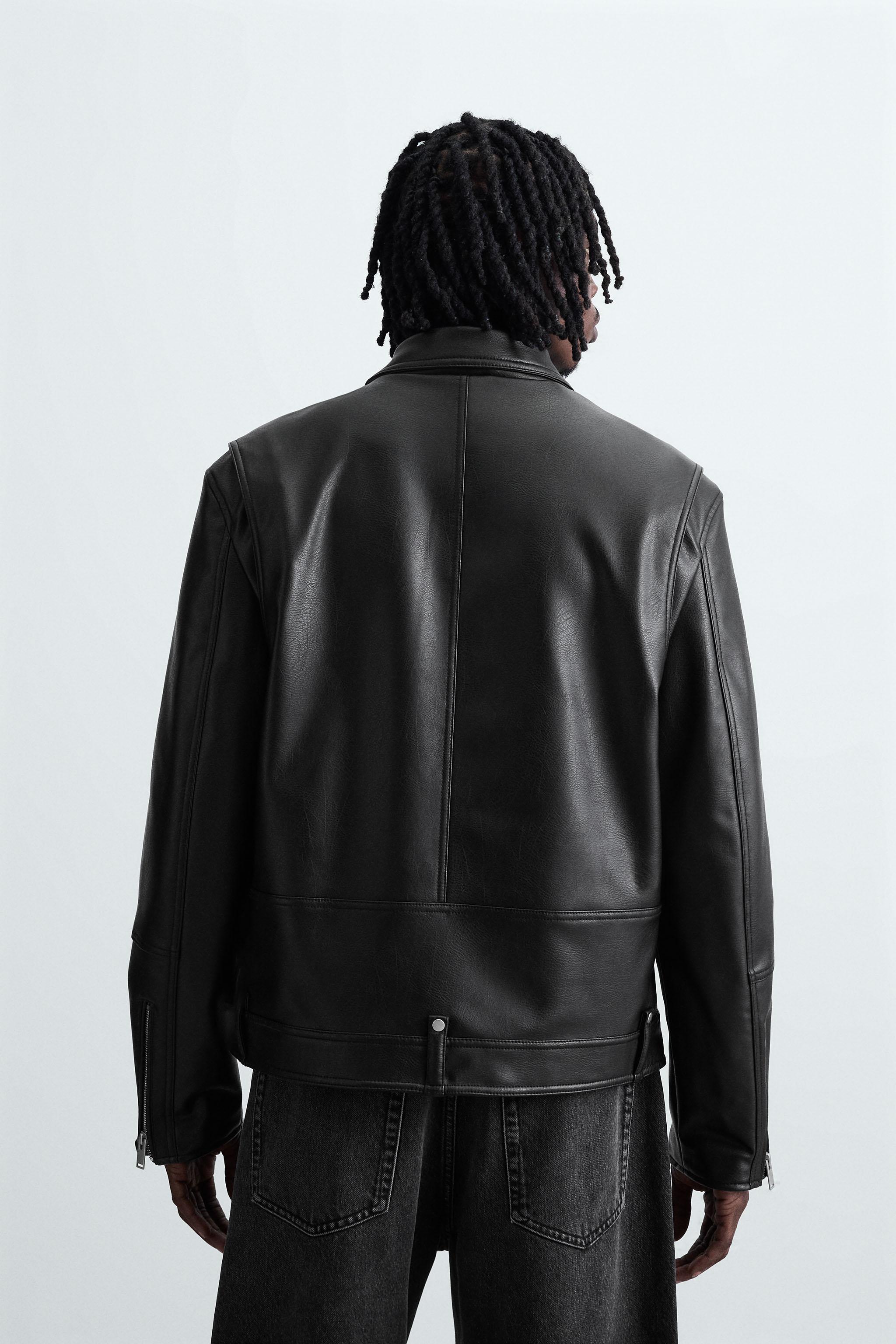 FAUX LEATHER BIKER JACKET