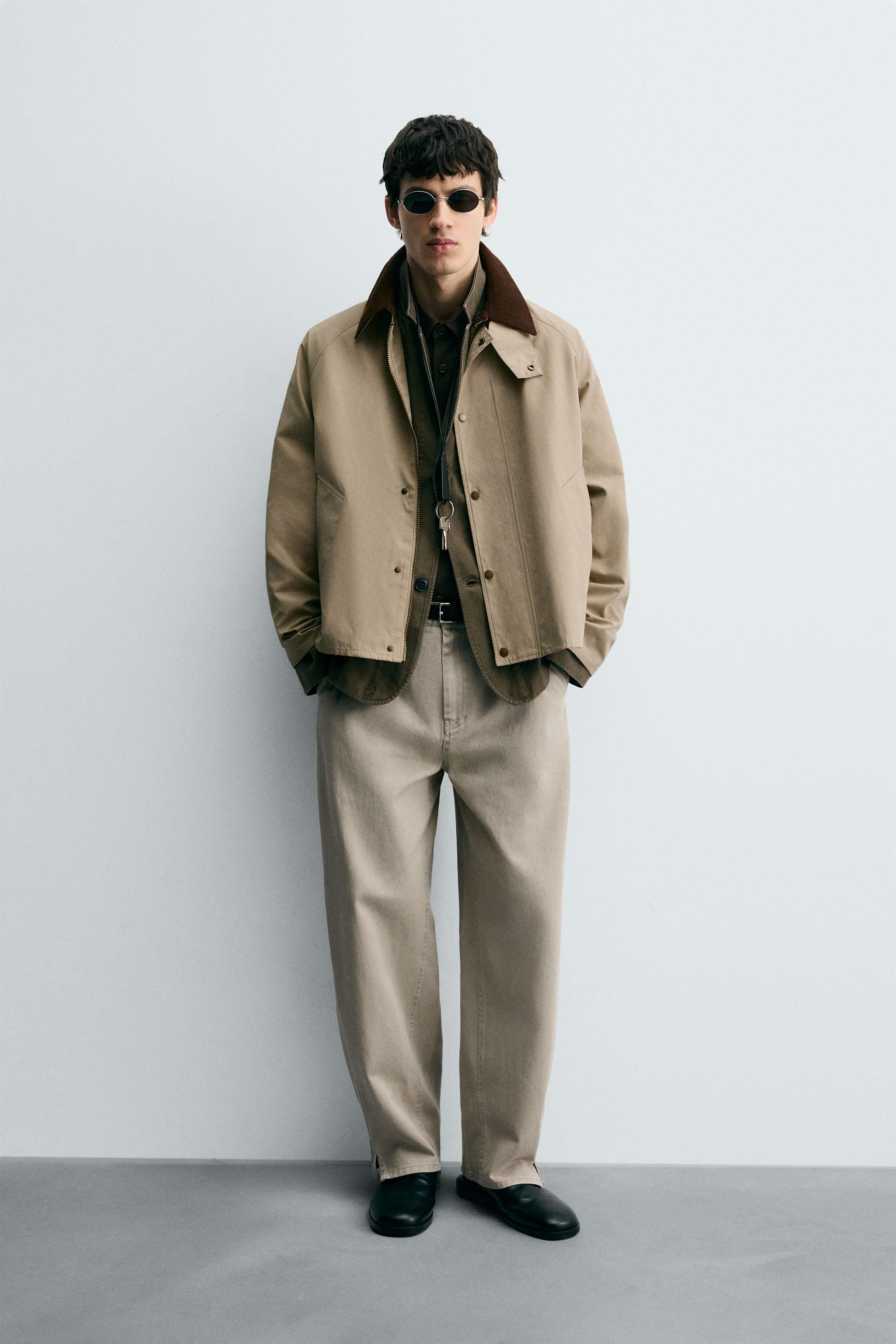 CONTRAST COLLAR TECHNICAL JACKET