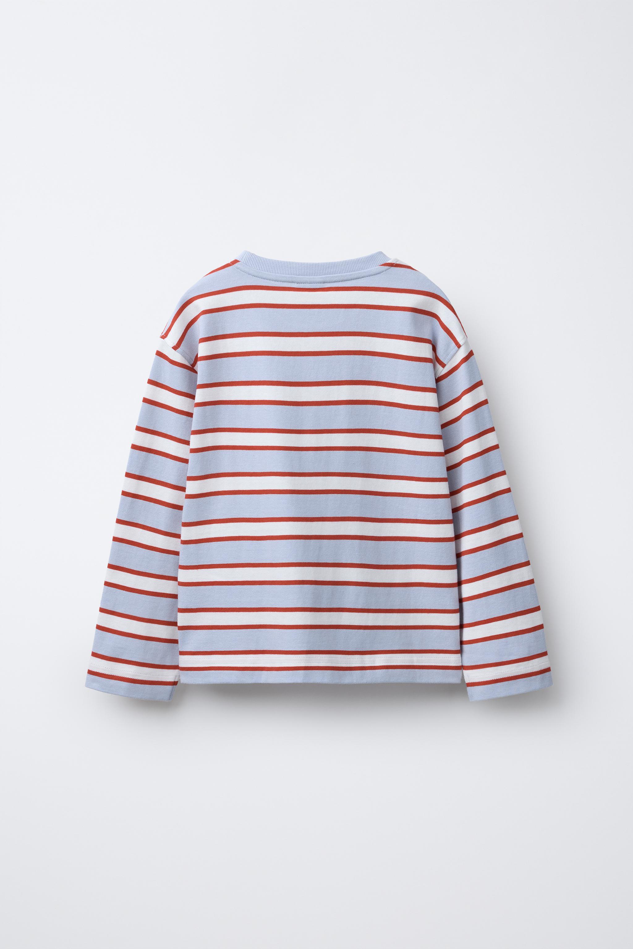 STRIPED HEART PATCH T-SHIRT