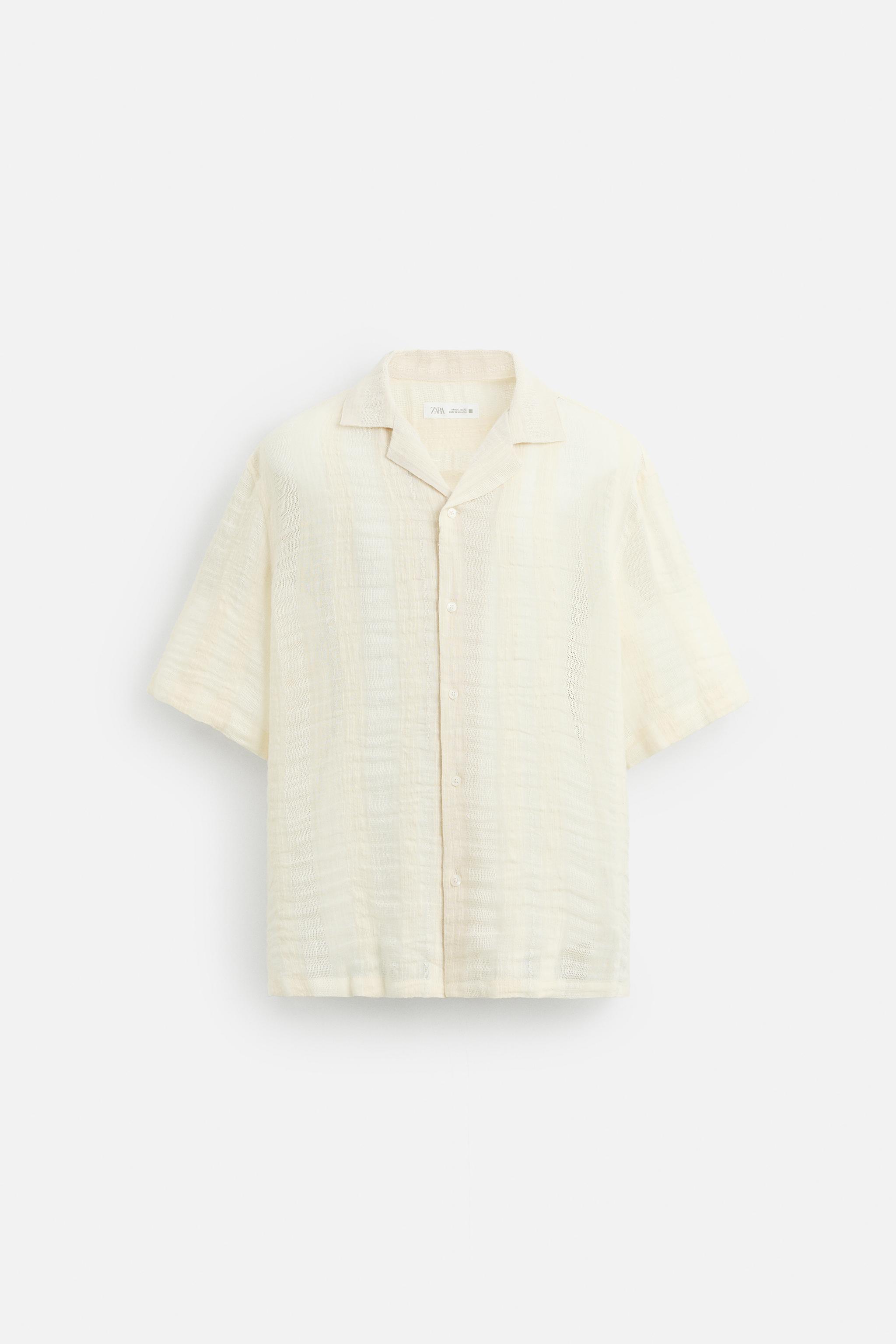 COTTON LINEN JACQUARD SHIRT