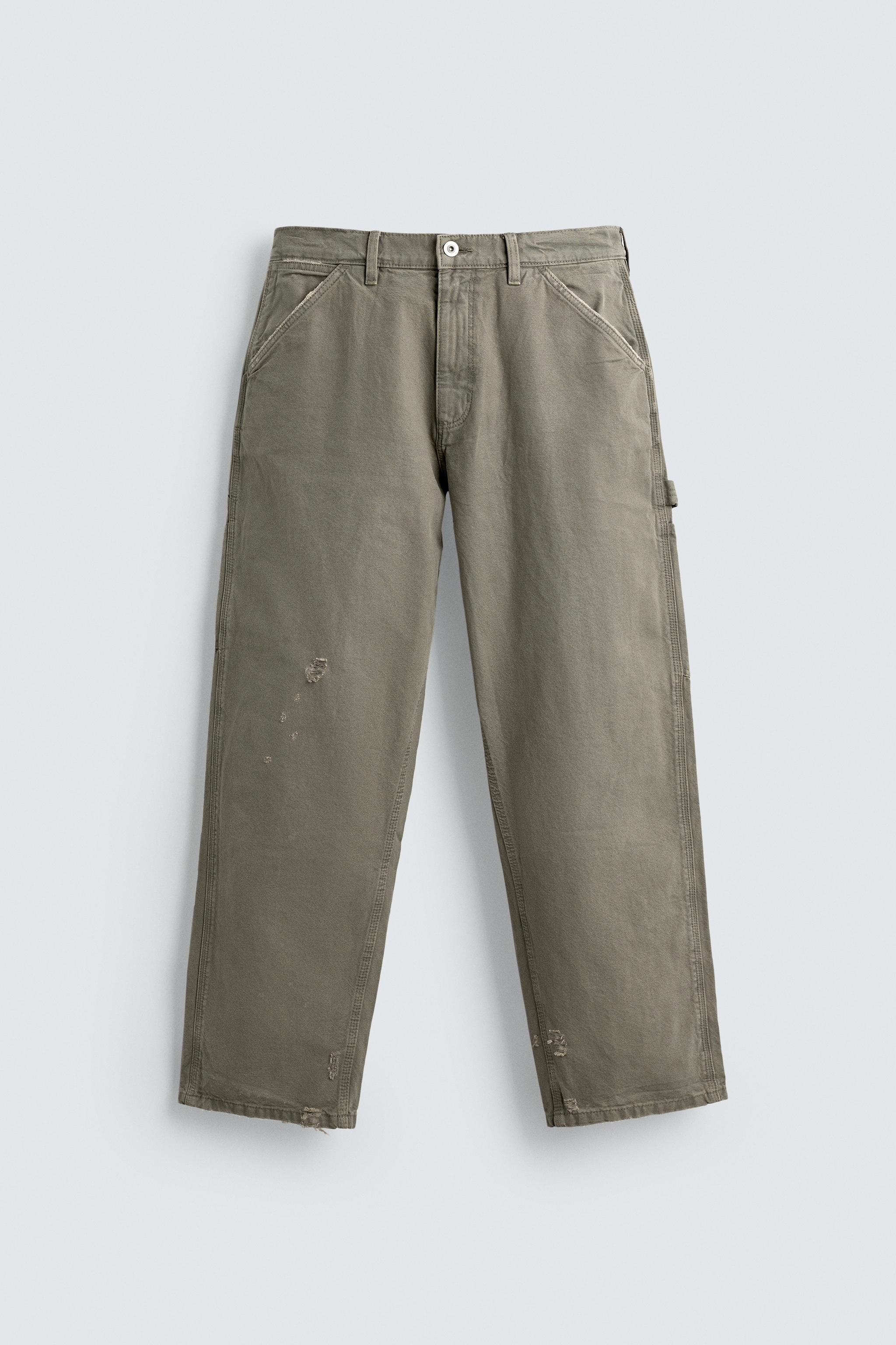 WASHED EFFECT CARPENTER PANTS