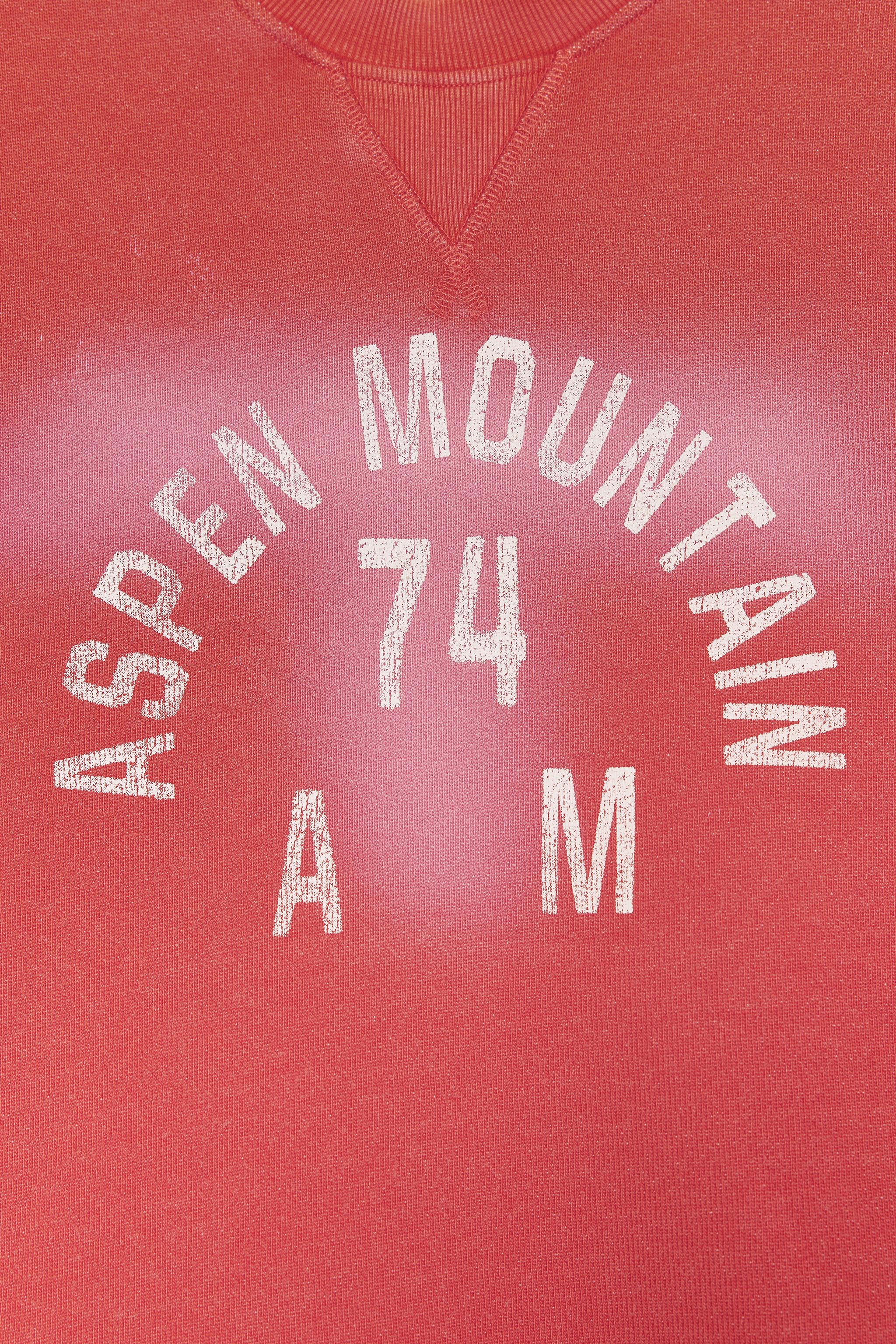 WASHED EFFECT TEXT SWEATSHIRT