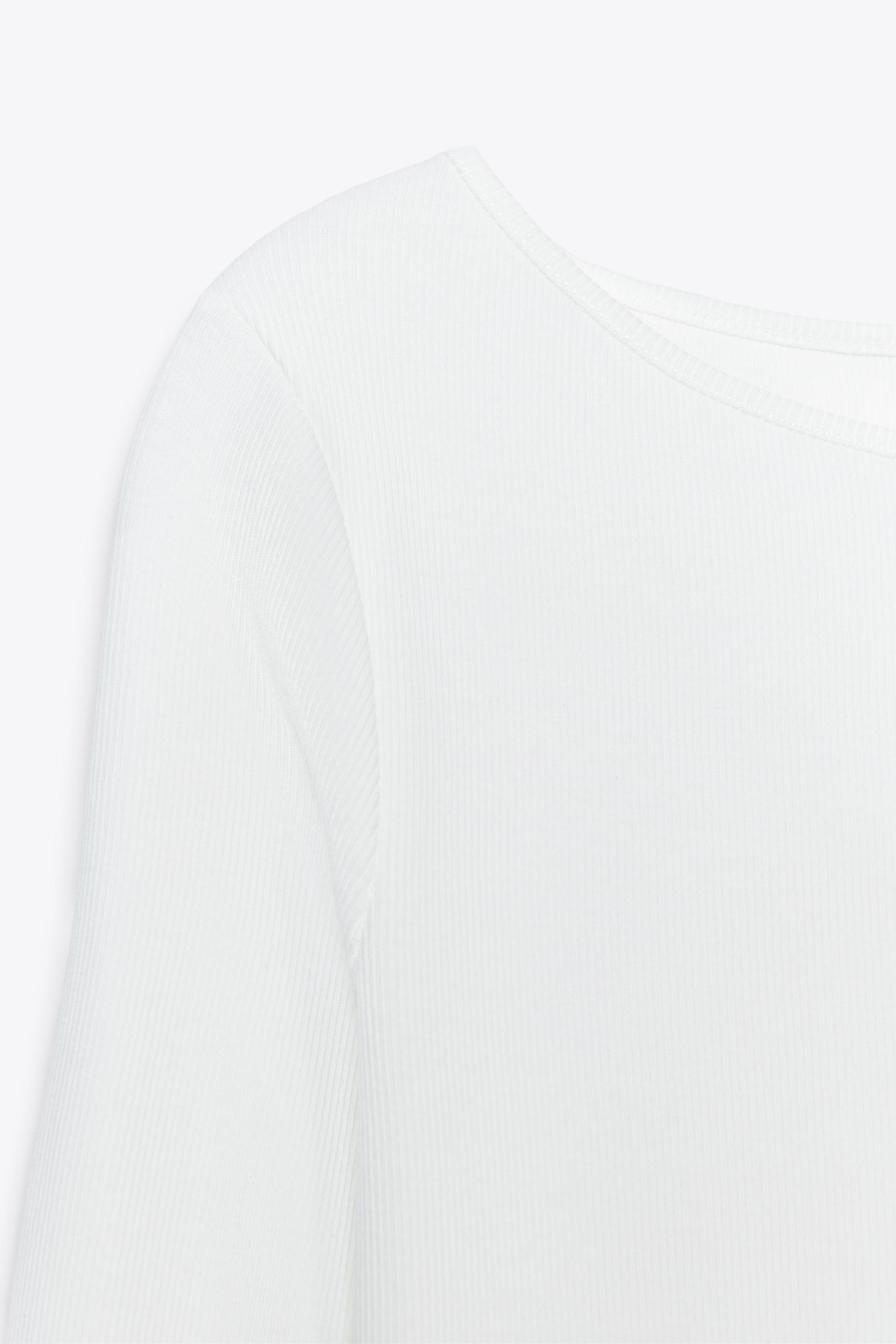 COTTON BOAT NECK T-SHIRT