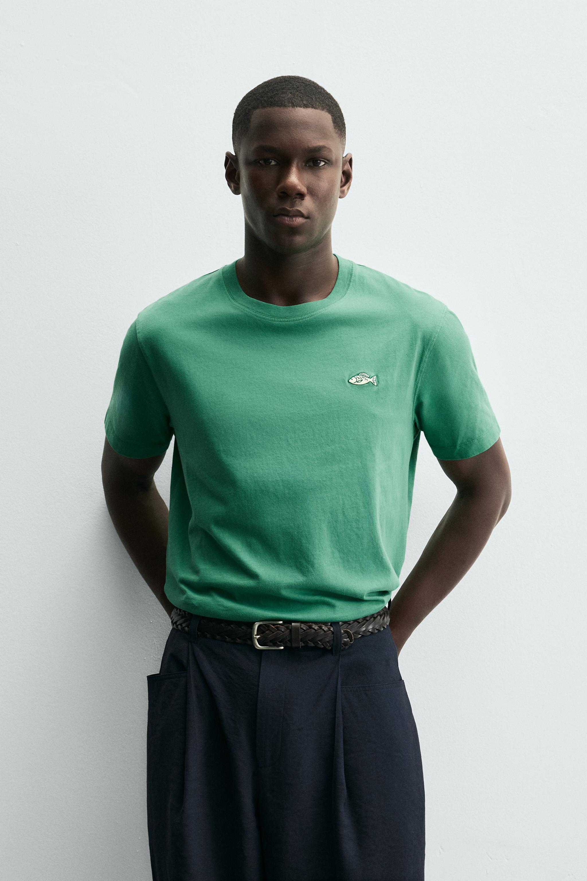 FISH EMBROIDERY T-SHIRT