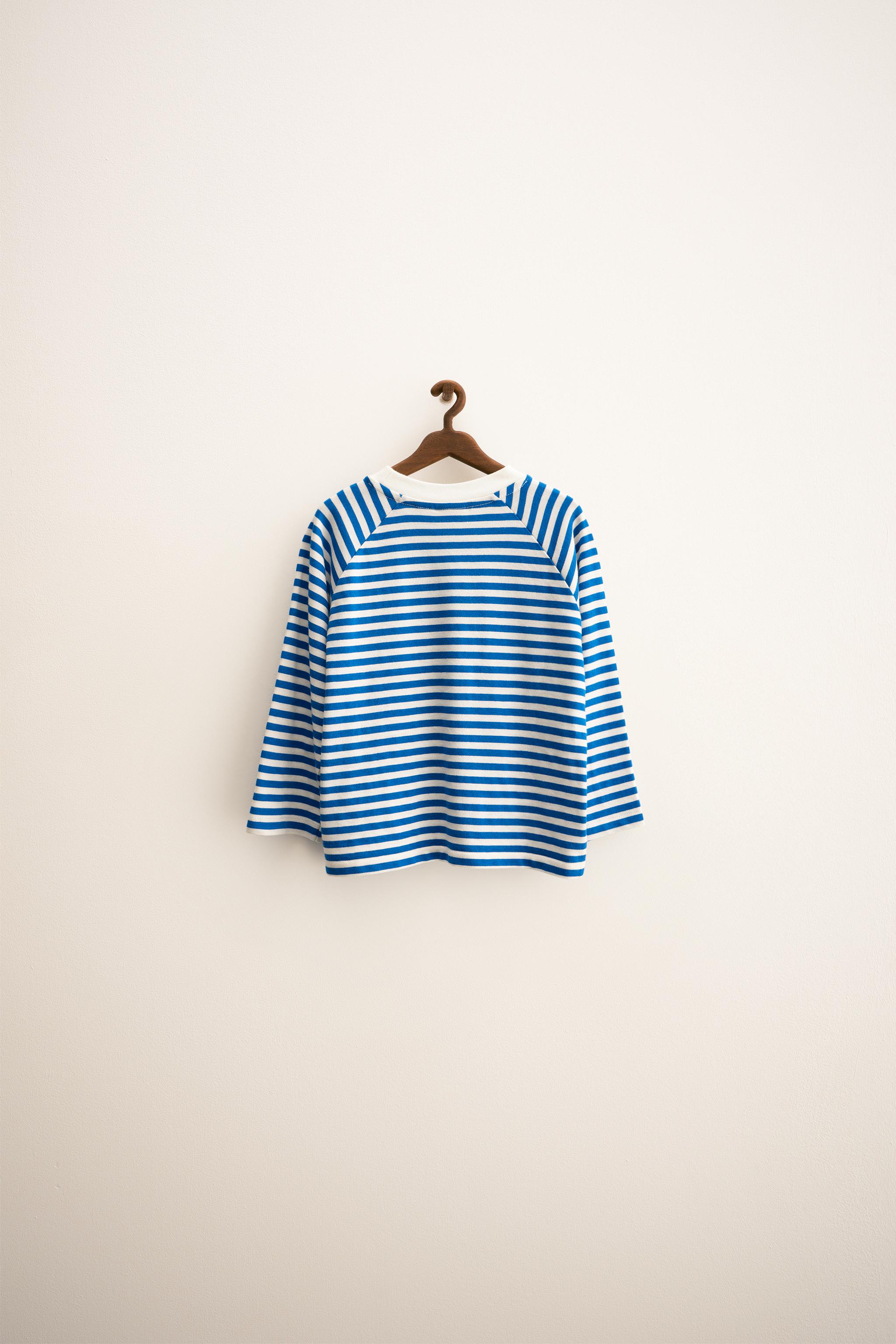 ZARA TIMELESS - STRIPED TRIM T-SHIRT