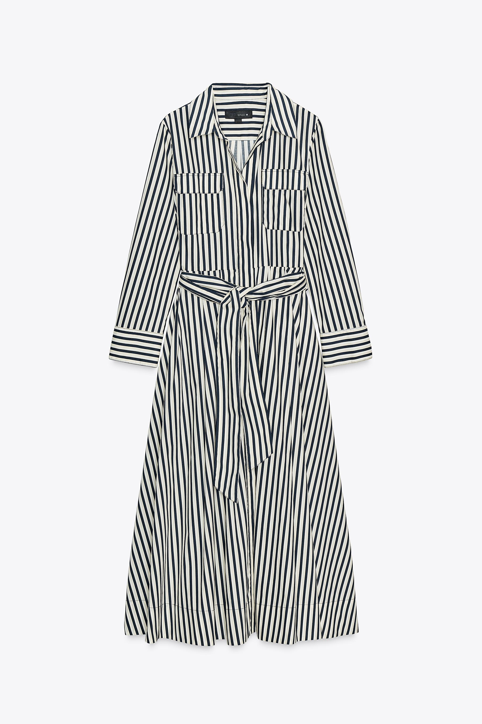 ZW COLLECTION STRIPED SHIRT DRESS