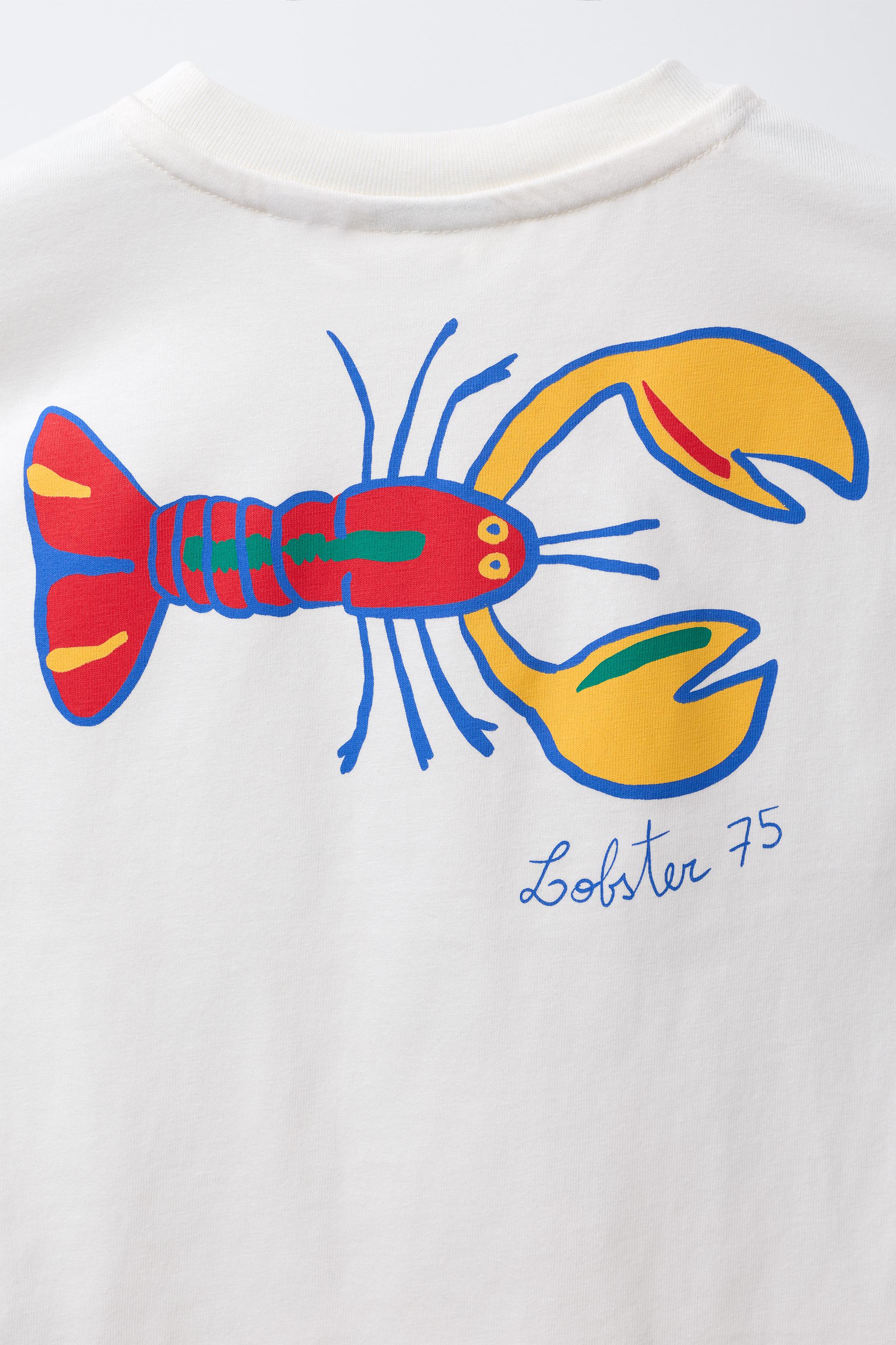 LOBSTER EMBROIDERY T-SHIRT
