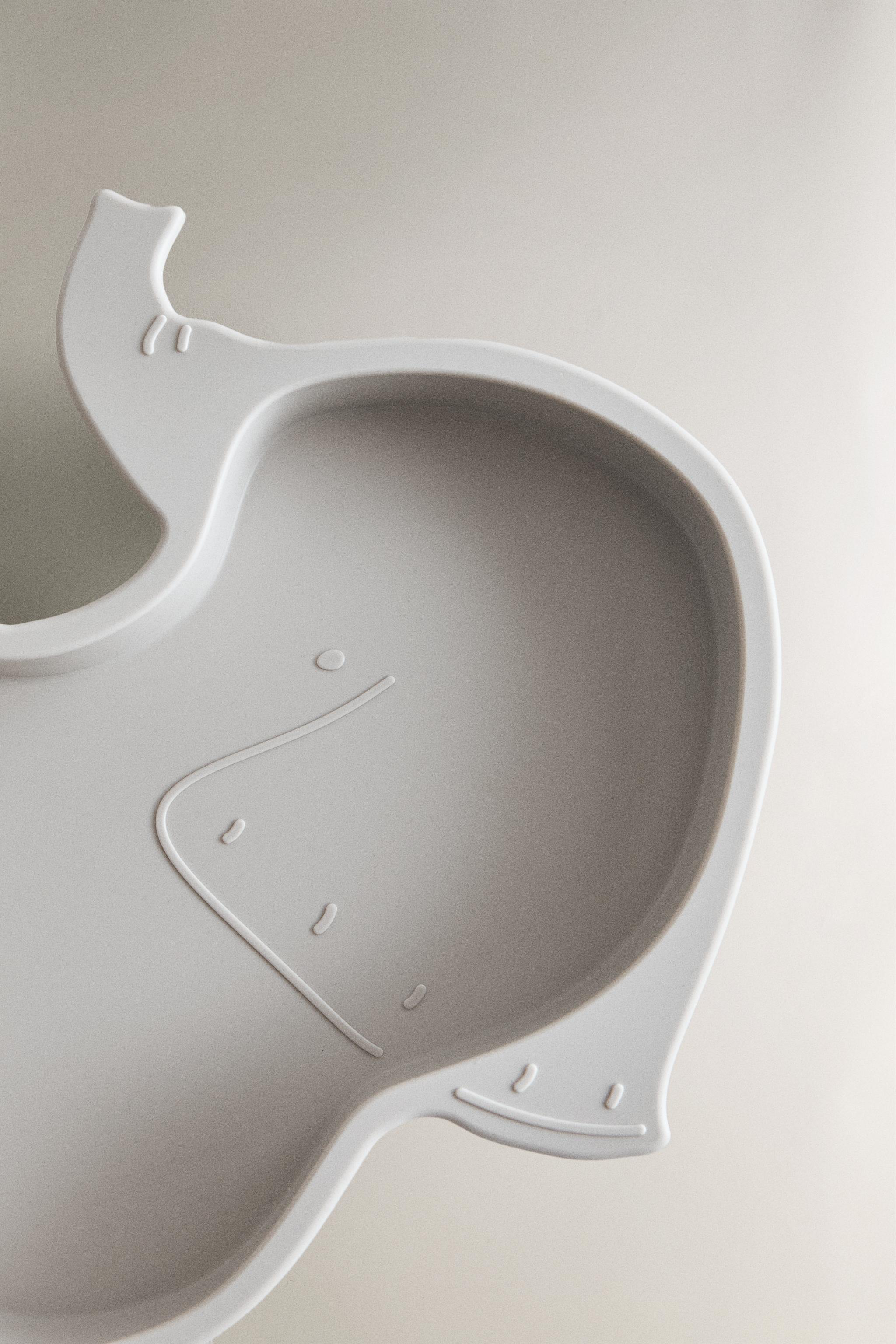 CHILDREN'S SILICONE ELEPHANT PLATE