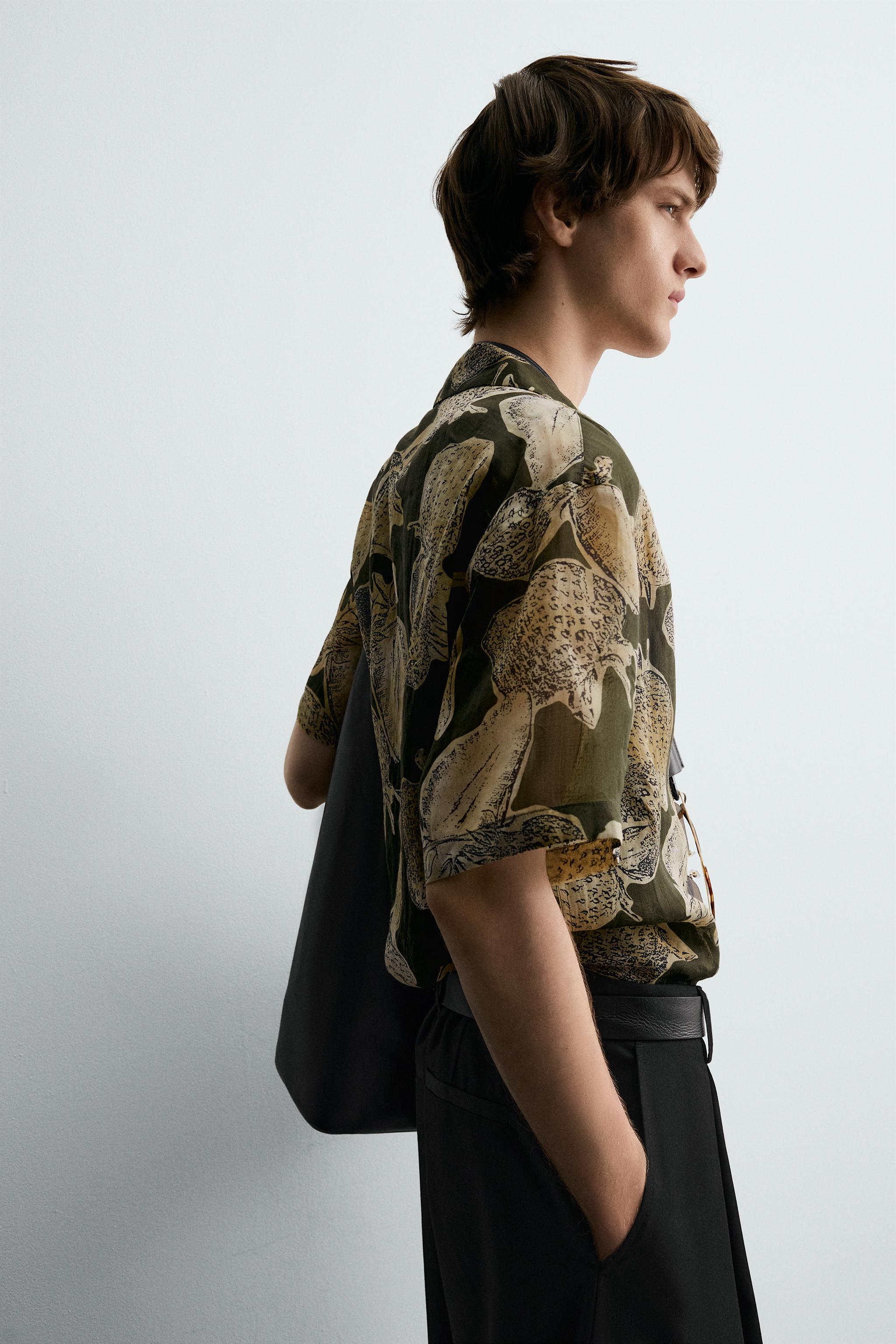 STRAWBERRY PRINT 100% RAMIE SHIRT