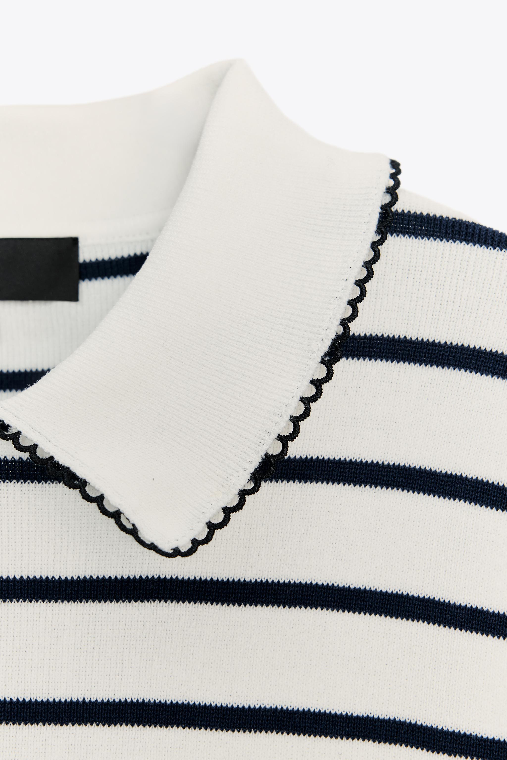 CONTRAST TRIM KNIT TOP