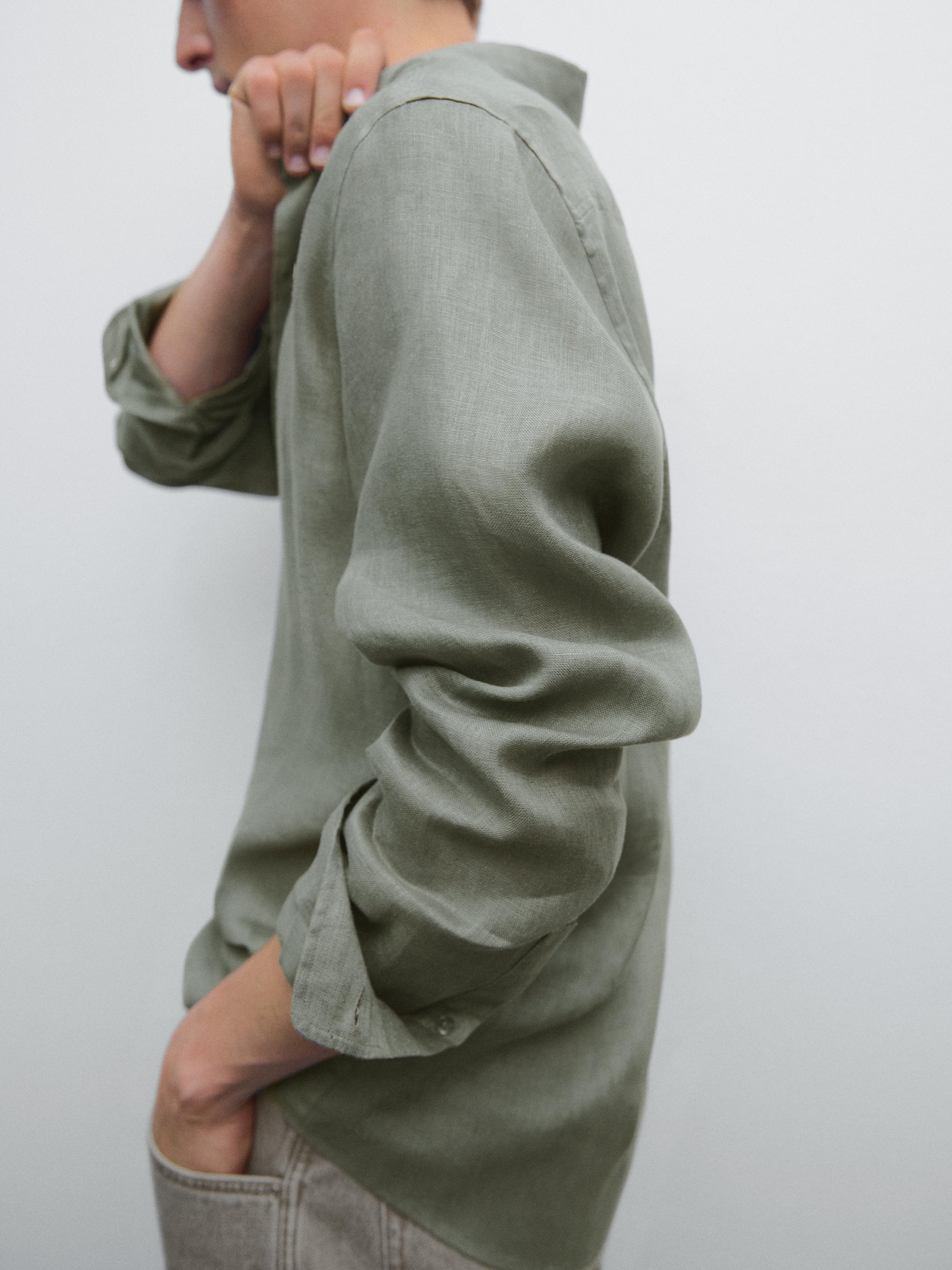 100% linen regular fit shirt