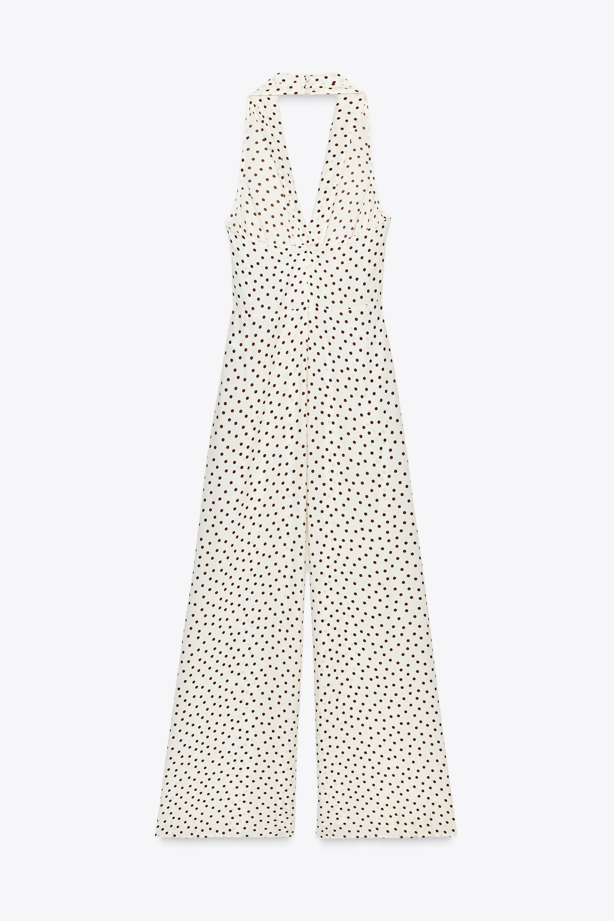 POLKA DOT HALTER JUMPSUIT