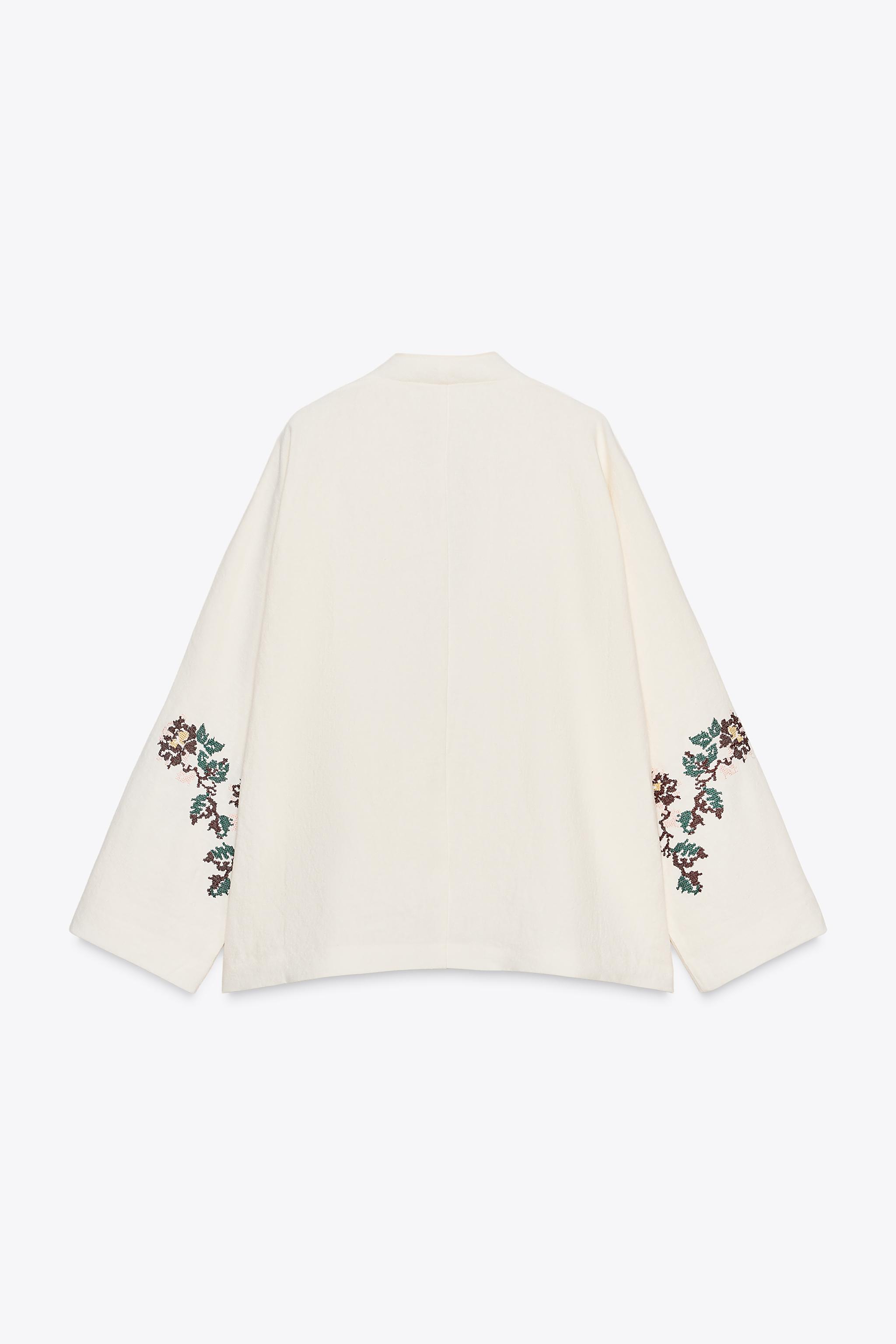 100% LINEN EMBROIDERED KIMONO