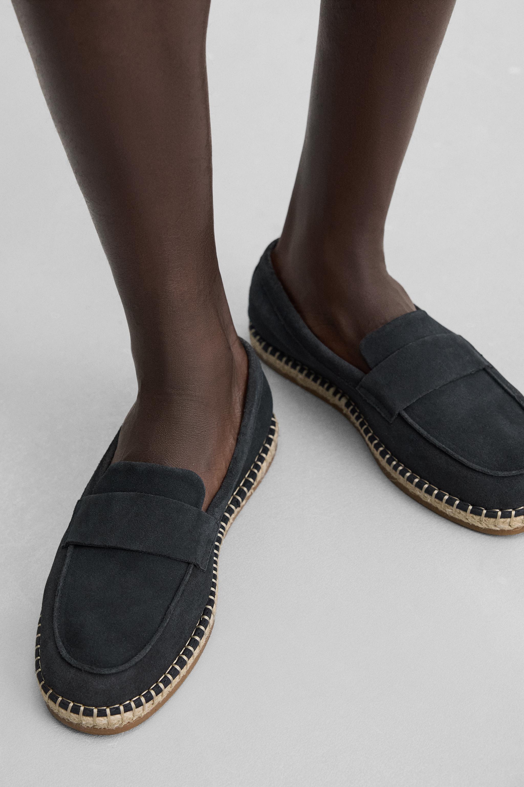 LEATHER PENNY KEEPER ESPADRILLES