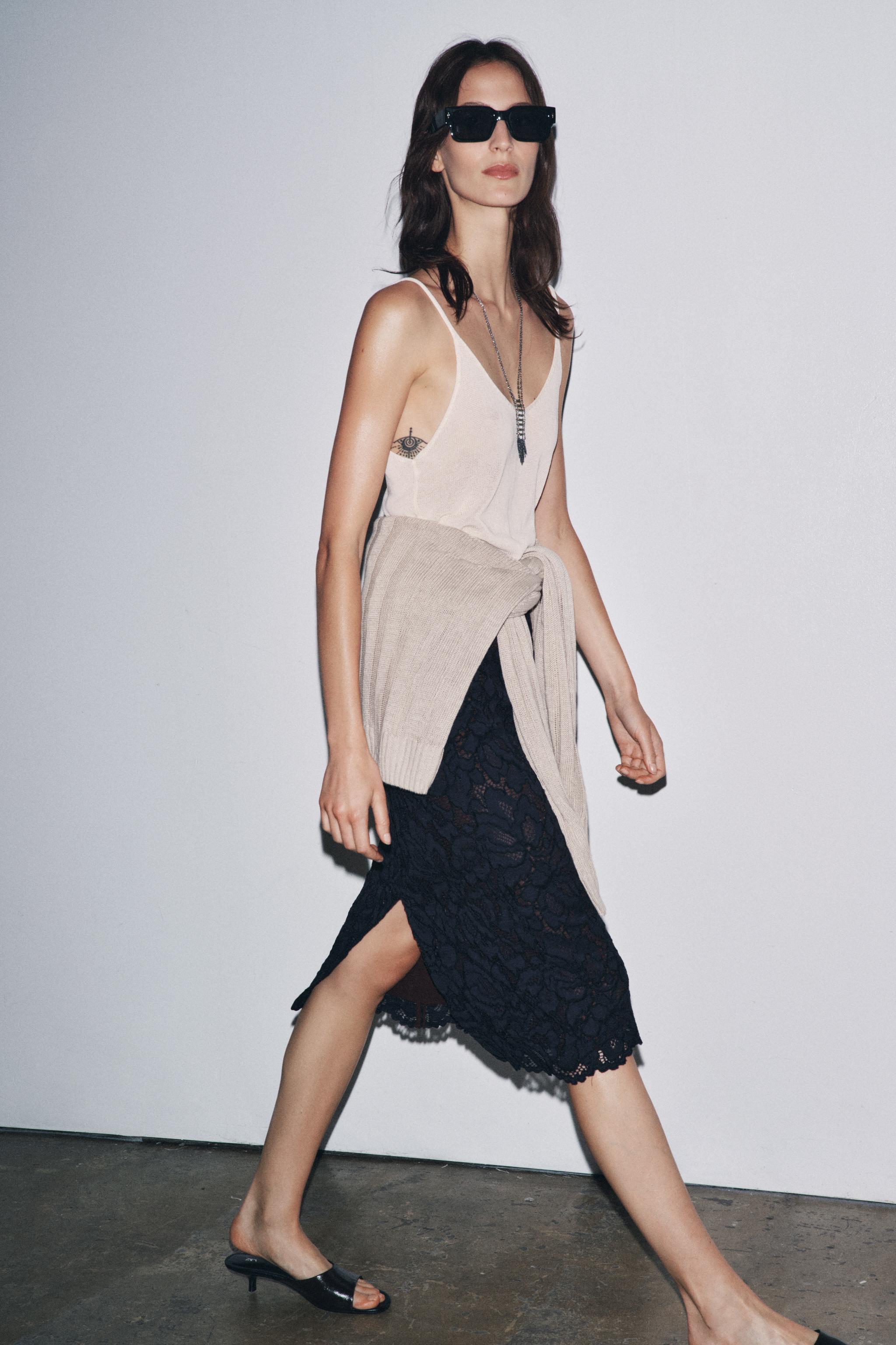 ZW COLLECTION LACE MIDI SKIRT