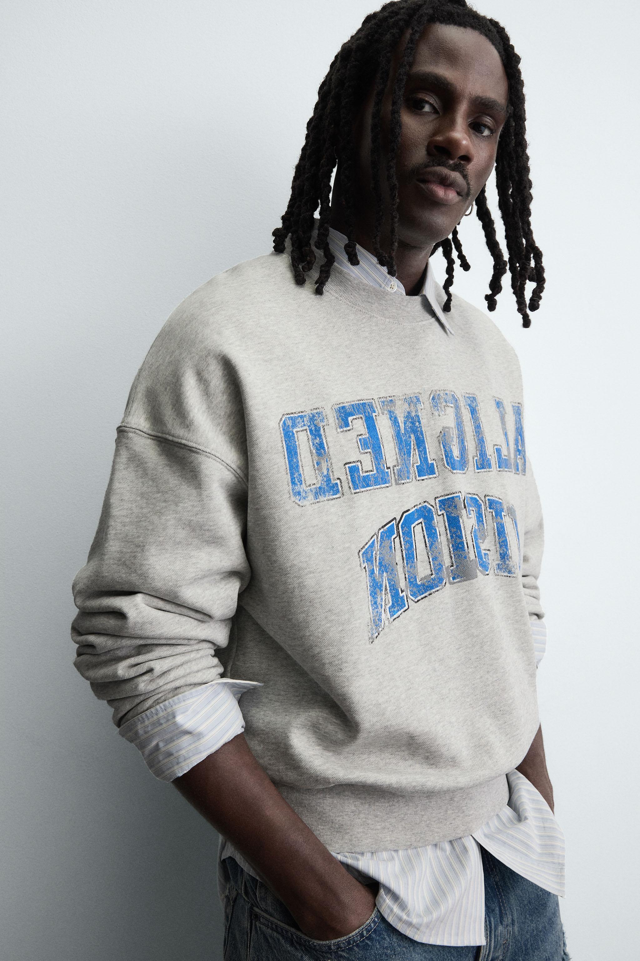 VARSITY PRINT CREWNECK SWEATSHIRT