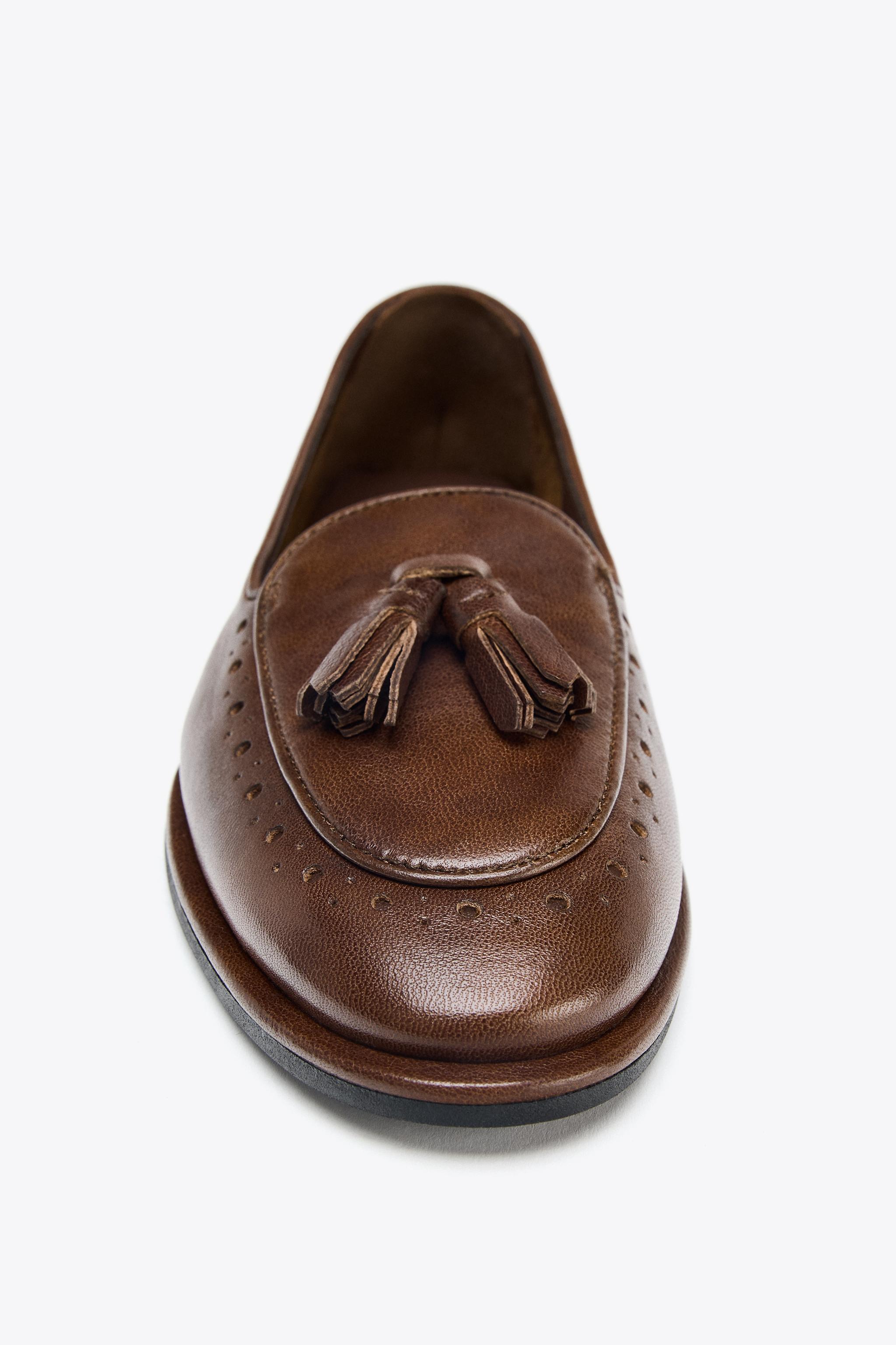 LEATHER TASSEL LOAFERS