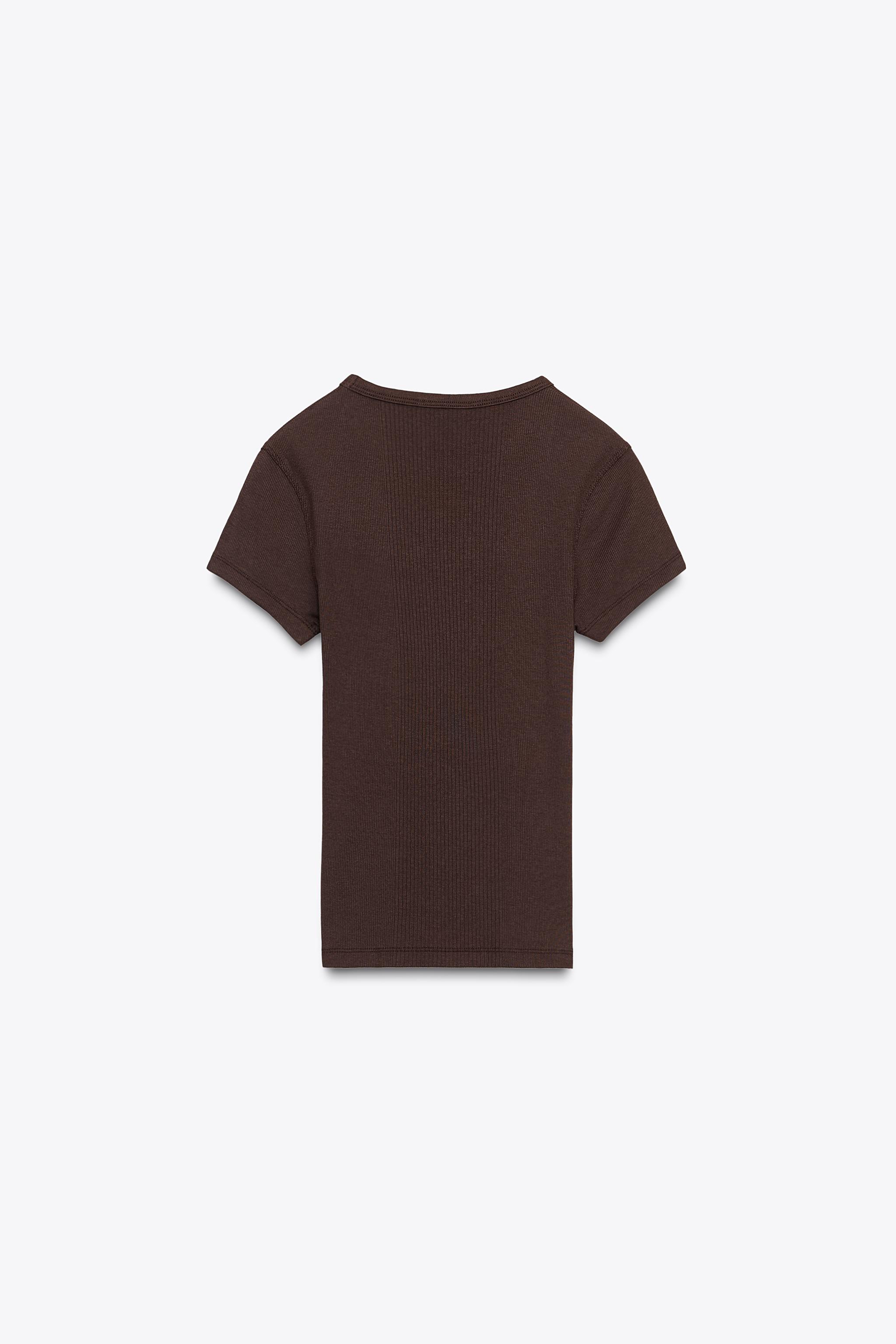 RIBBED SHORT SLEEVE T-SHIRT