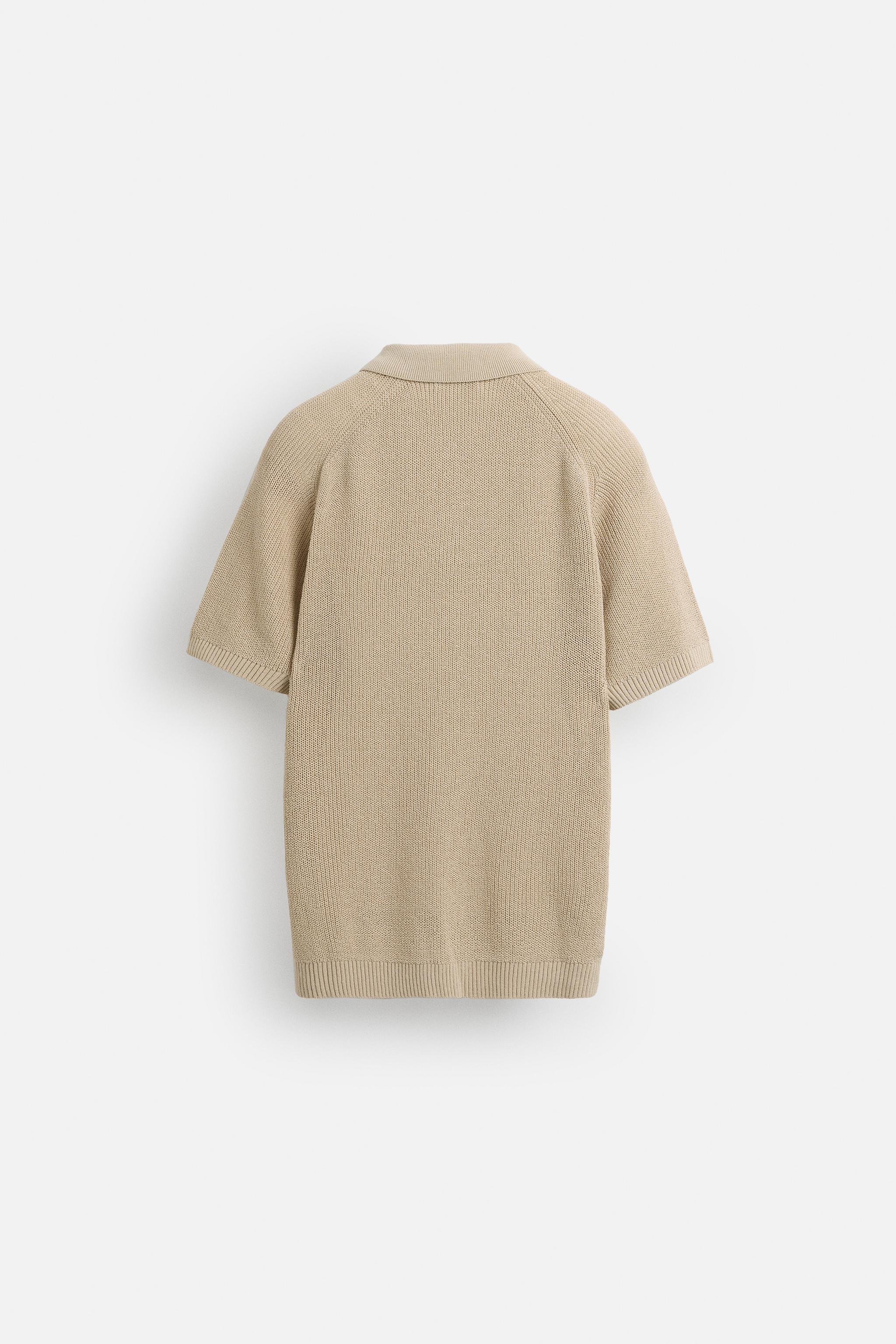 TEXTURED KNIT POLO SHIRT
