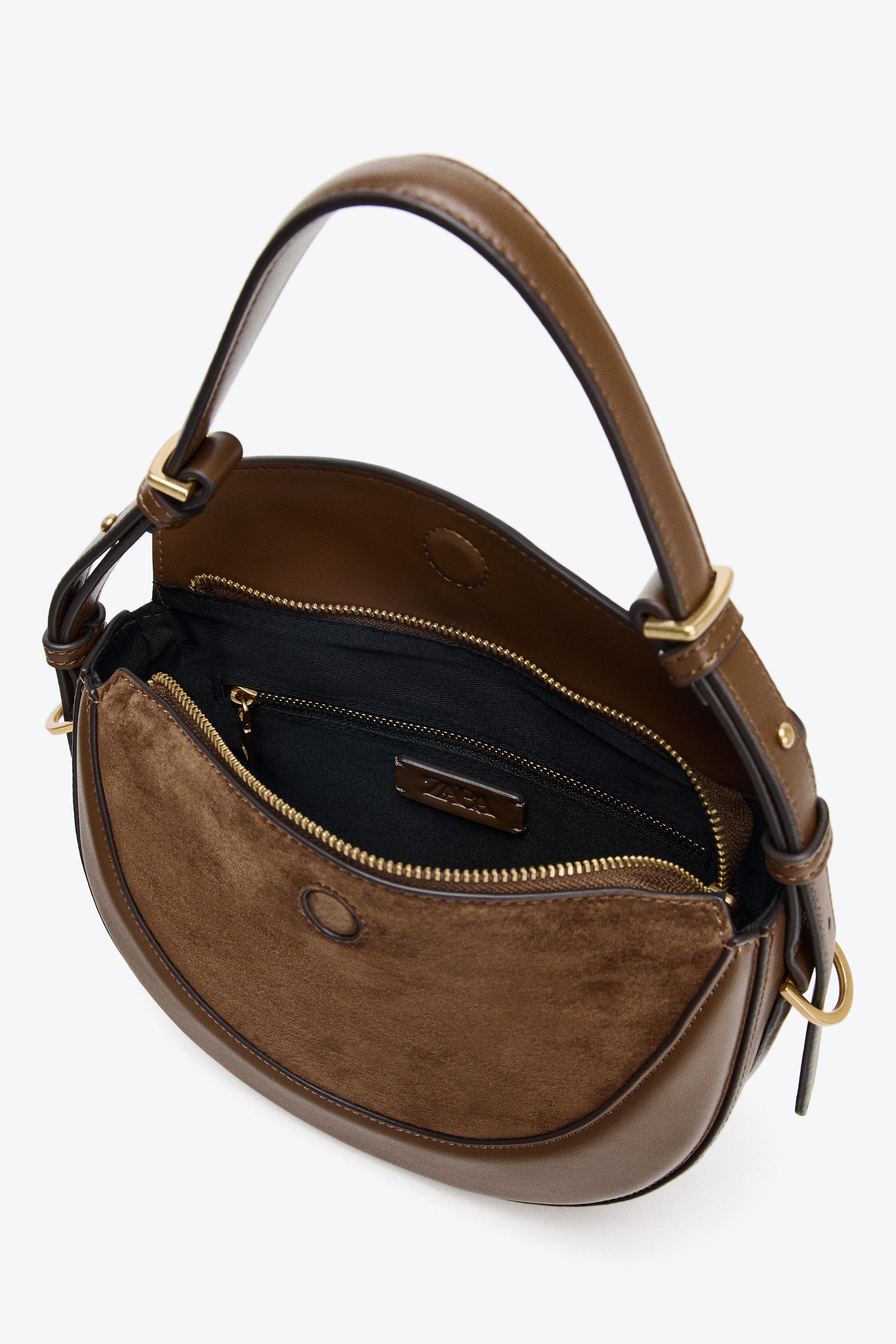 CROSSBODY BAG WITH LEATHER FLAP