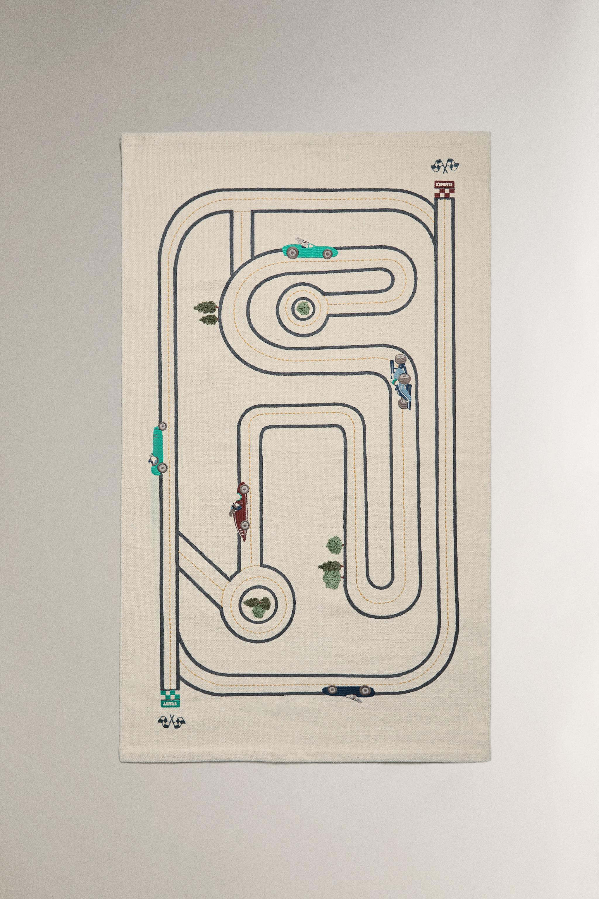 CHILDREN'S RACE TRACK AREA RUG