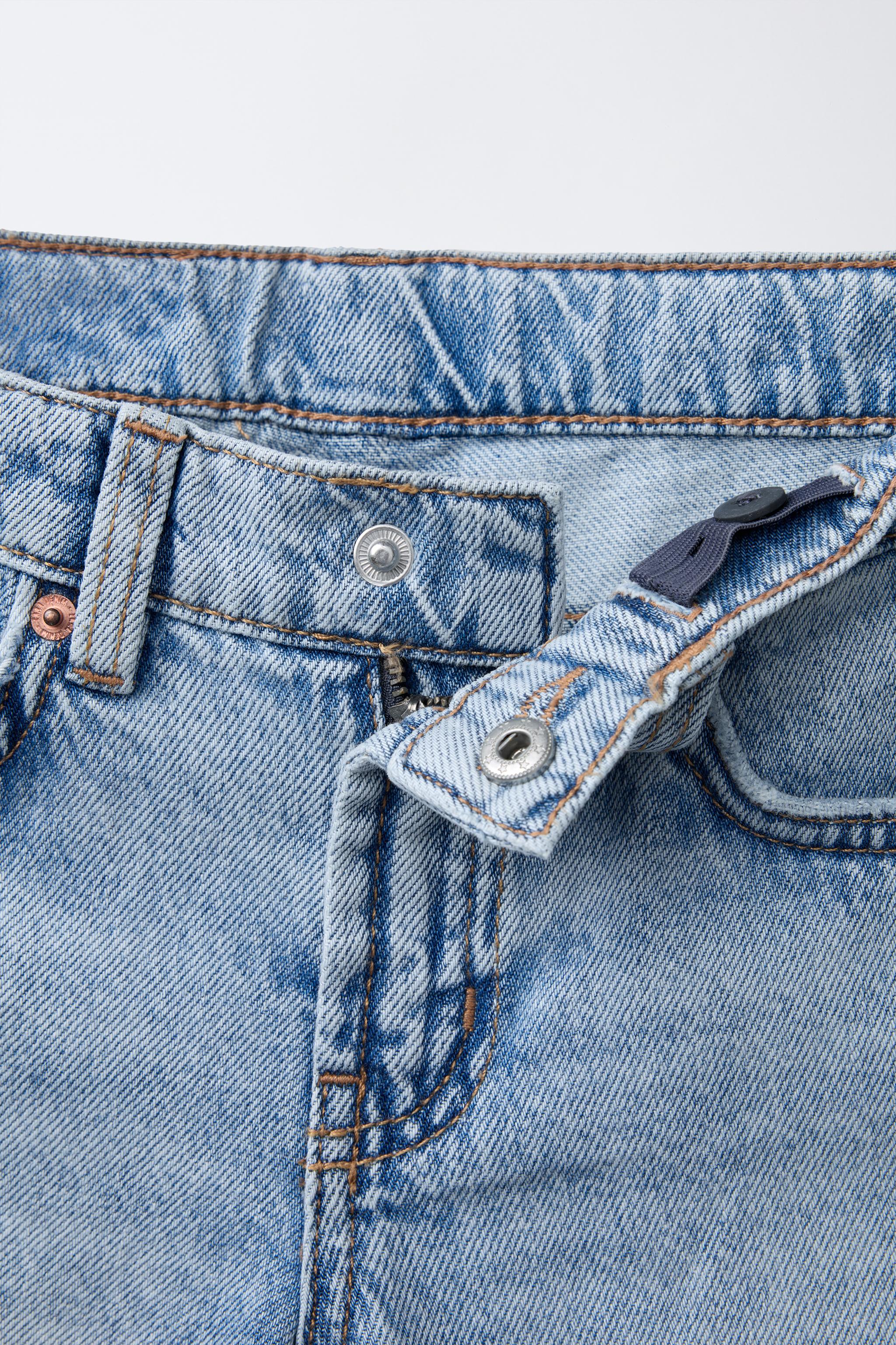 ZARA X BODY GLOVE ® RIPPED STRAIGHT DENIM SHORTS