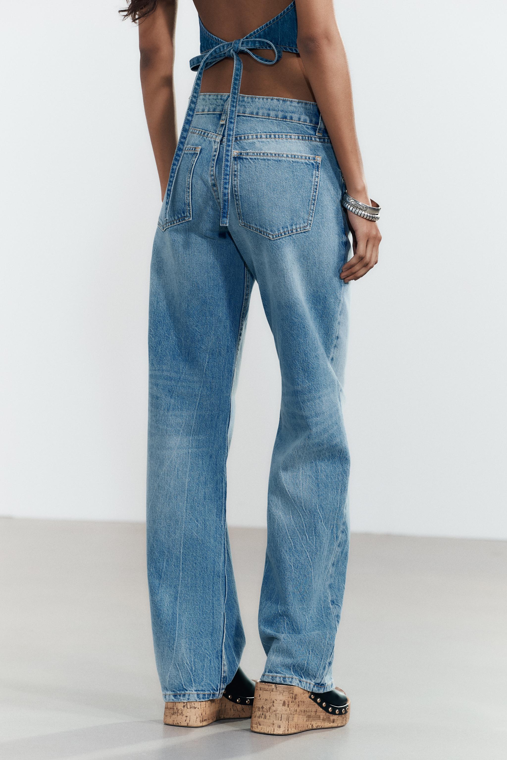 TRF WIDE LEG LOW RISE JEANS