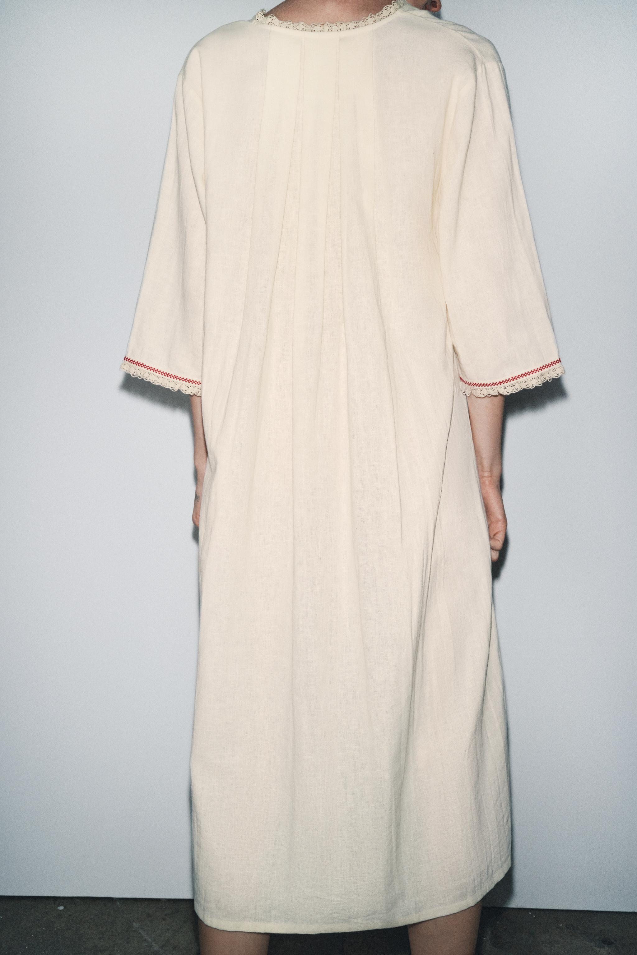 LIMITED EDITION CONTRAST LINEN KAFTAN